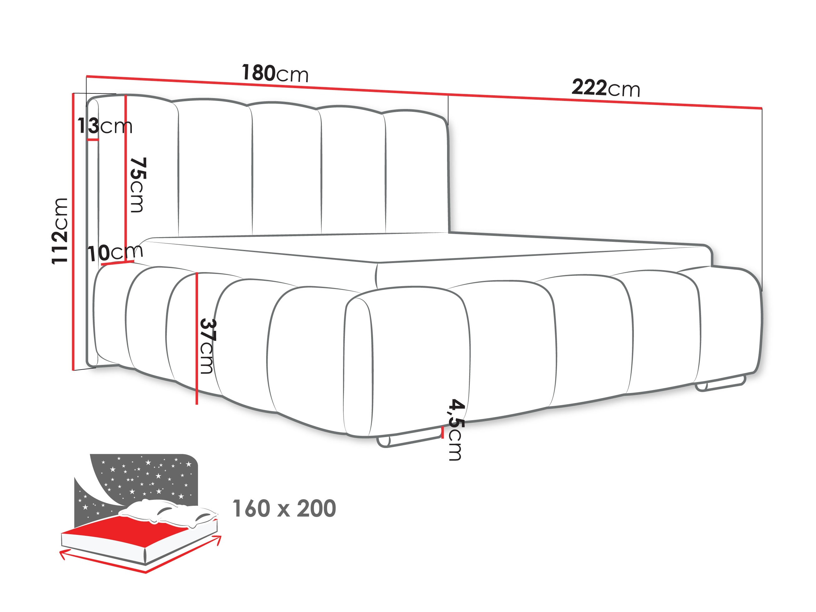 Кровать TrendyNest 106 (Abriamo 3)