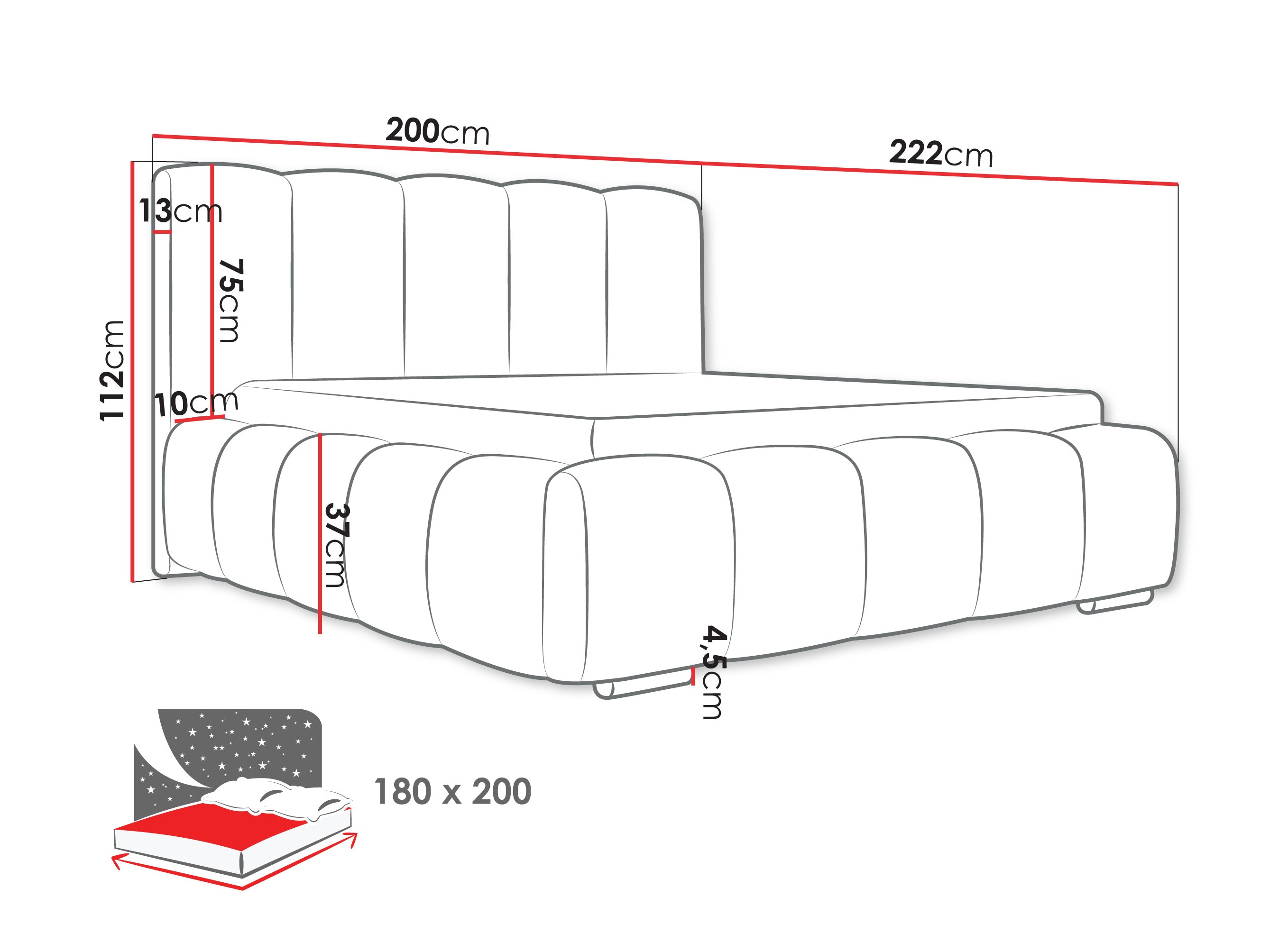 Кровать TrendyNest 106 (Kronos 09)
