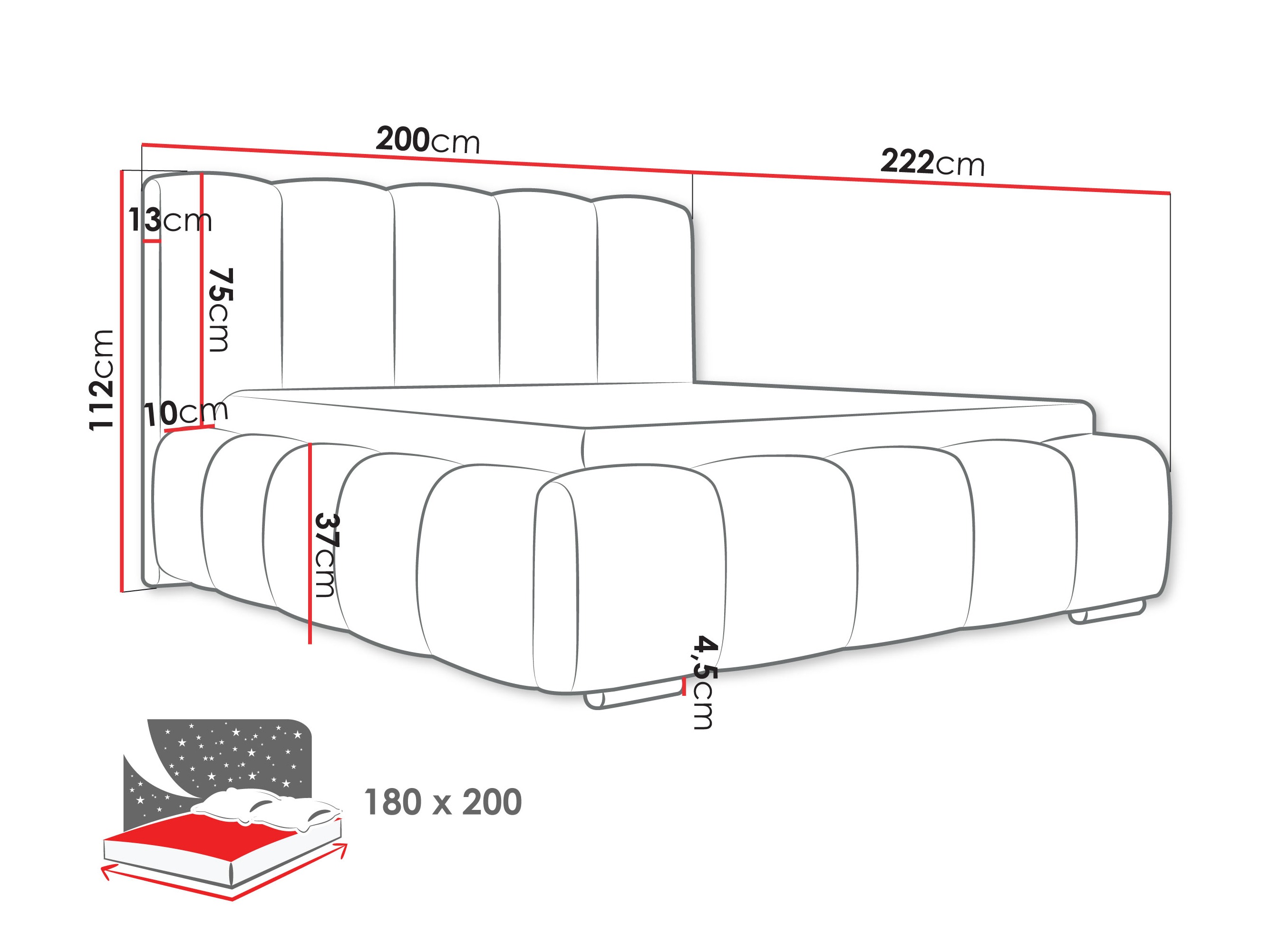 Кровать TrendyNest 106 (Paros 02)