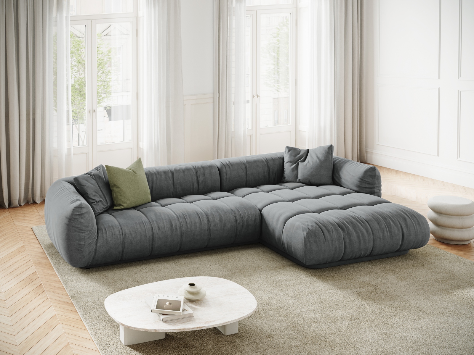 Stūra dīvāns Beckley 179 (Heritage Ash)