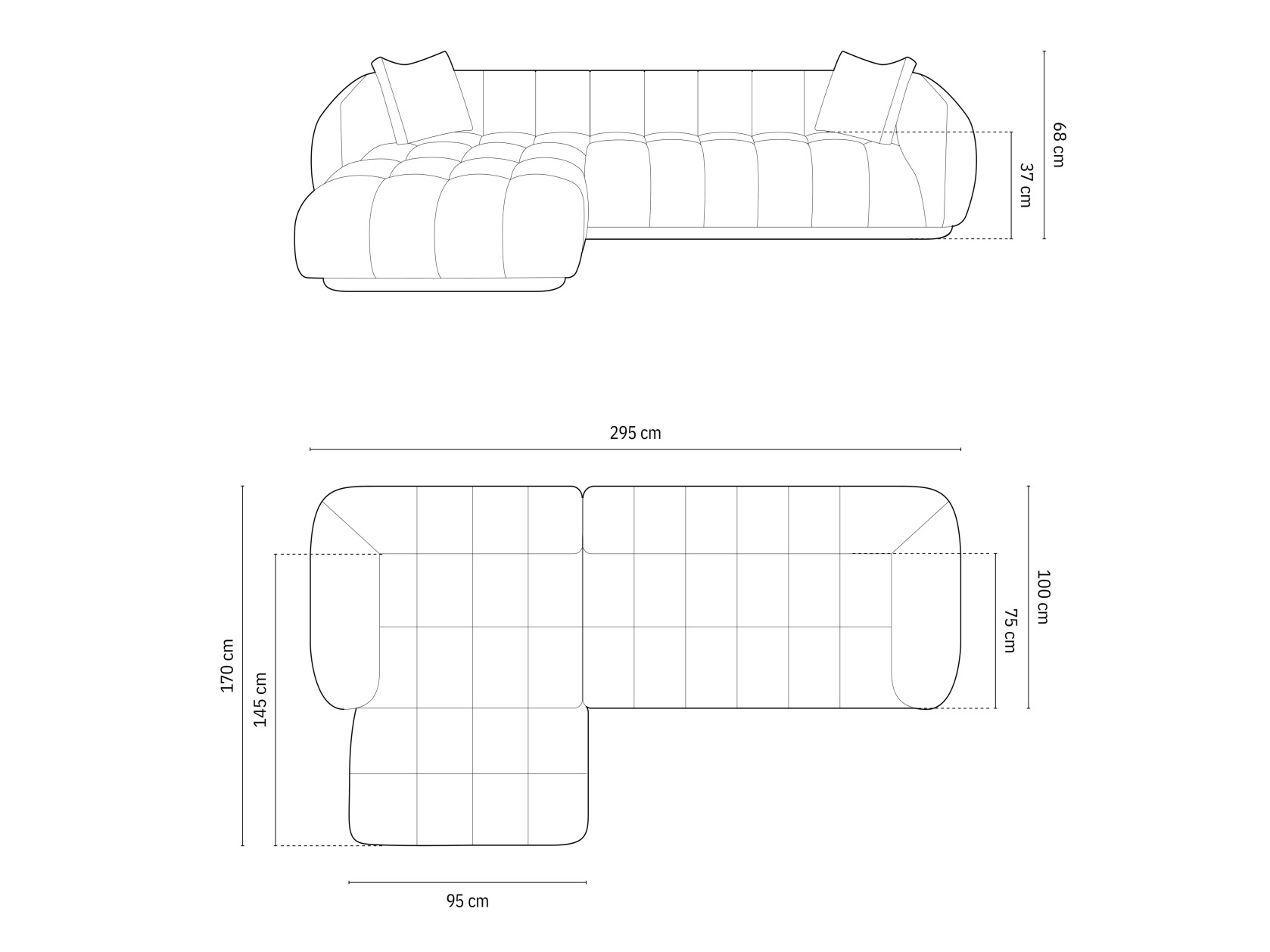 Stūra dīvāns Beckley 179 (Liberty 9)