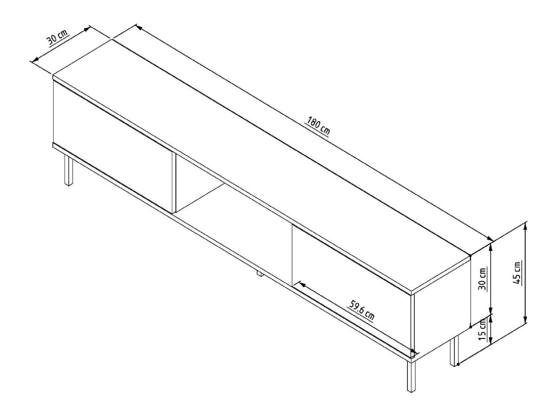 TV galds Kailua 2556 (Balts)