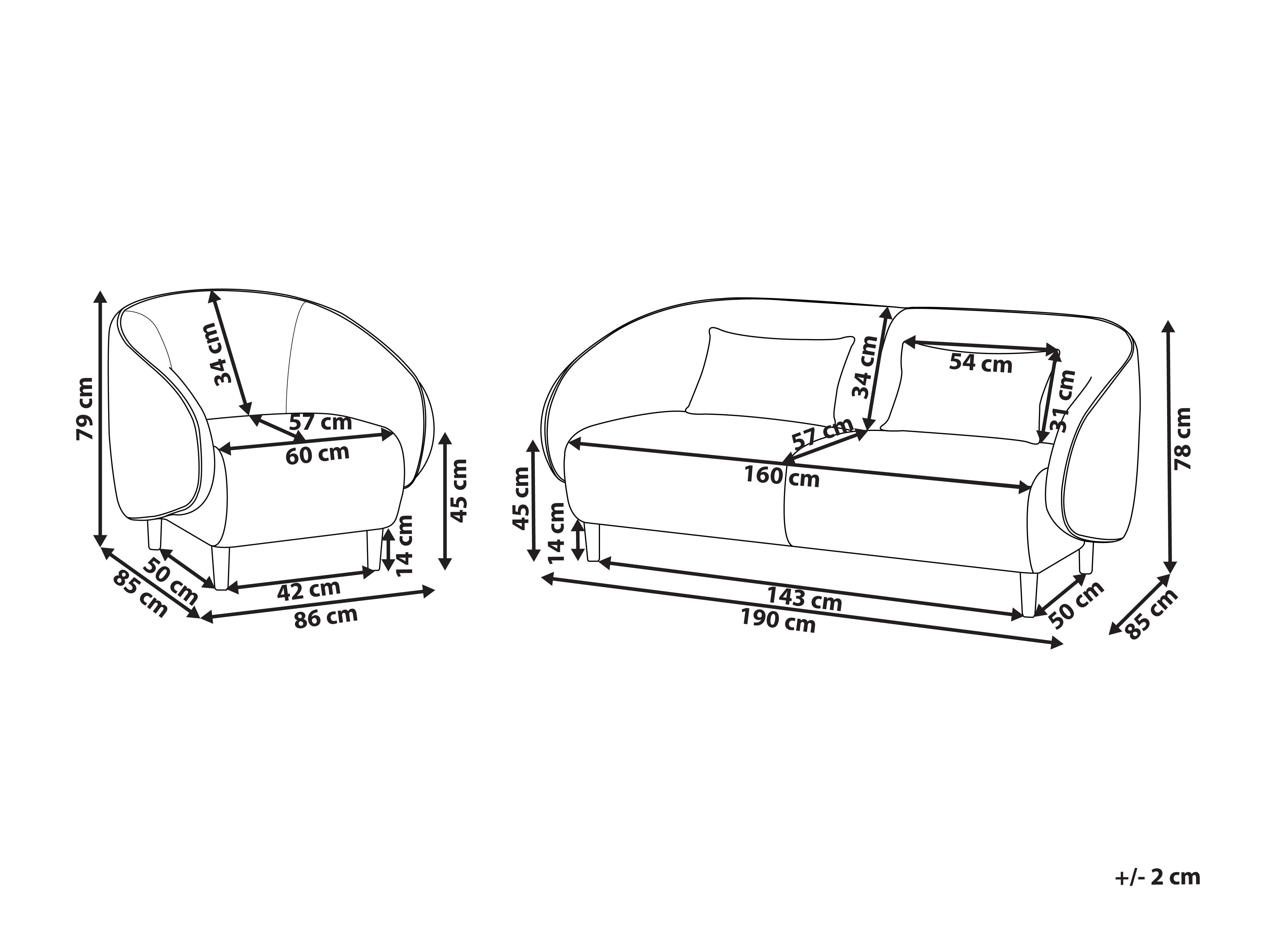 Комплект мягкой мебели Berwyn 2707 (Светло-бежевый)