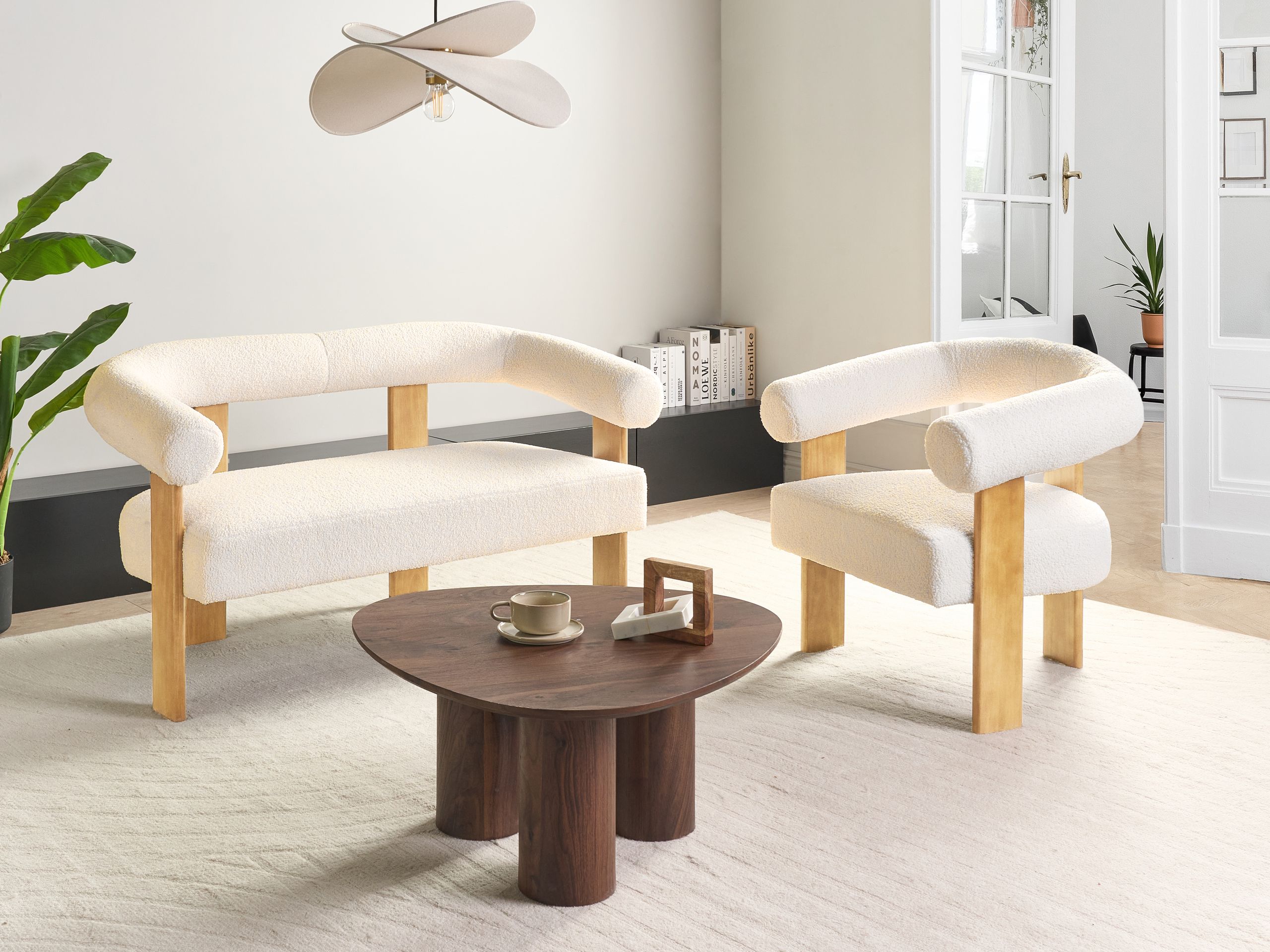 Mīkstais sols Berwyn 2709 (Balts + Gaišs koks)