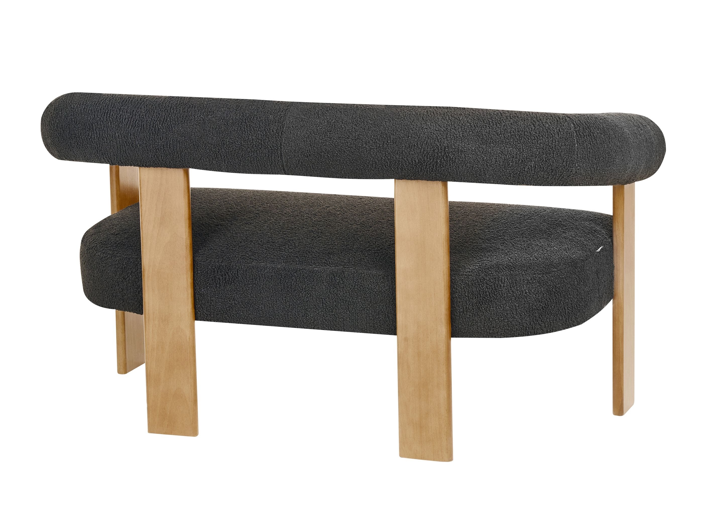 Mīksto mēbeļu komplekts Berwyn 2710 (Melns + Gaišs koks)