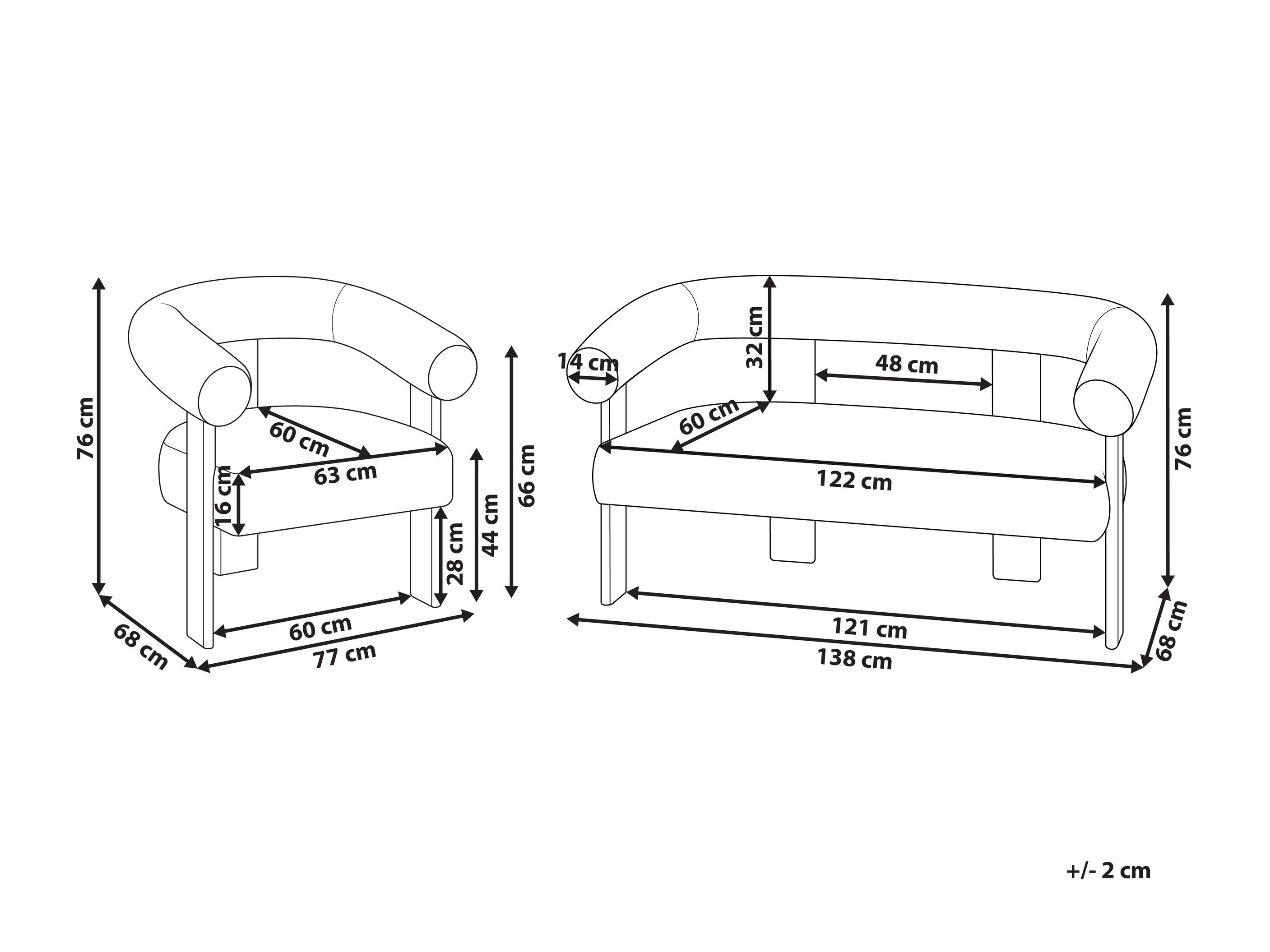 Mīksto mēbeļu komplekts Berwyn 2710 (Melns + Gaišs koks)