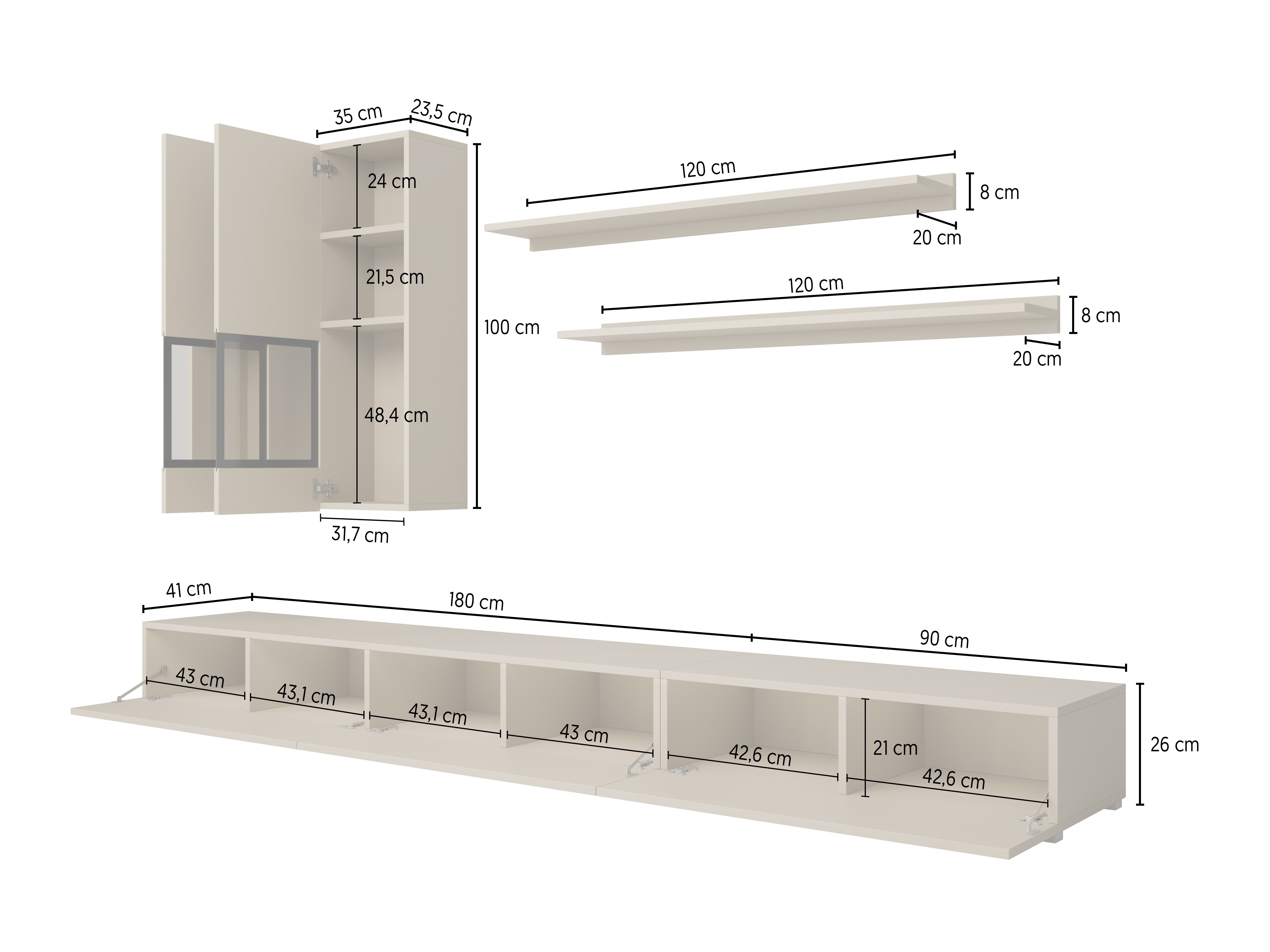 Набор для гостиной Serodeu 100 (Дуб вотан)
