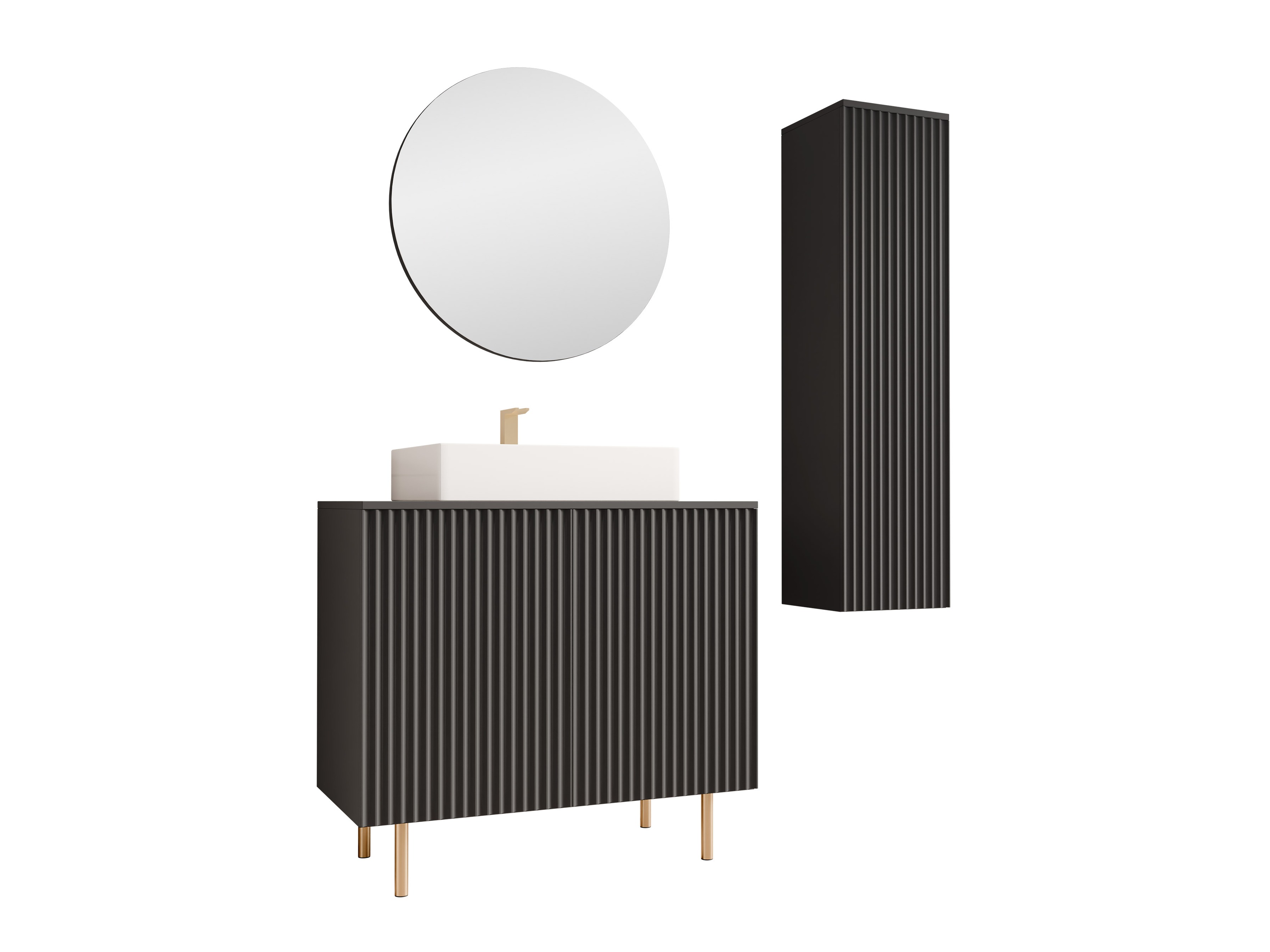 Набор для ванной комнаты Virdomi 110 (Чёрный)