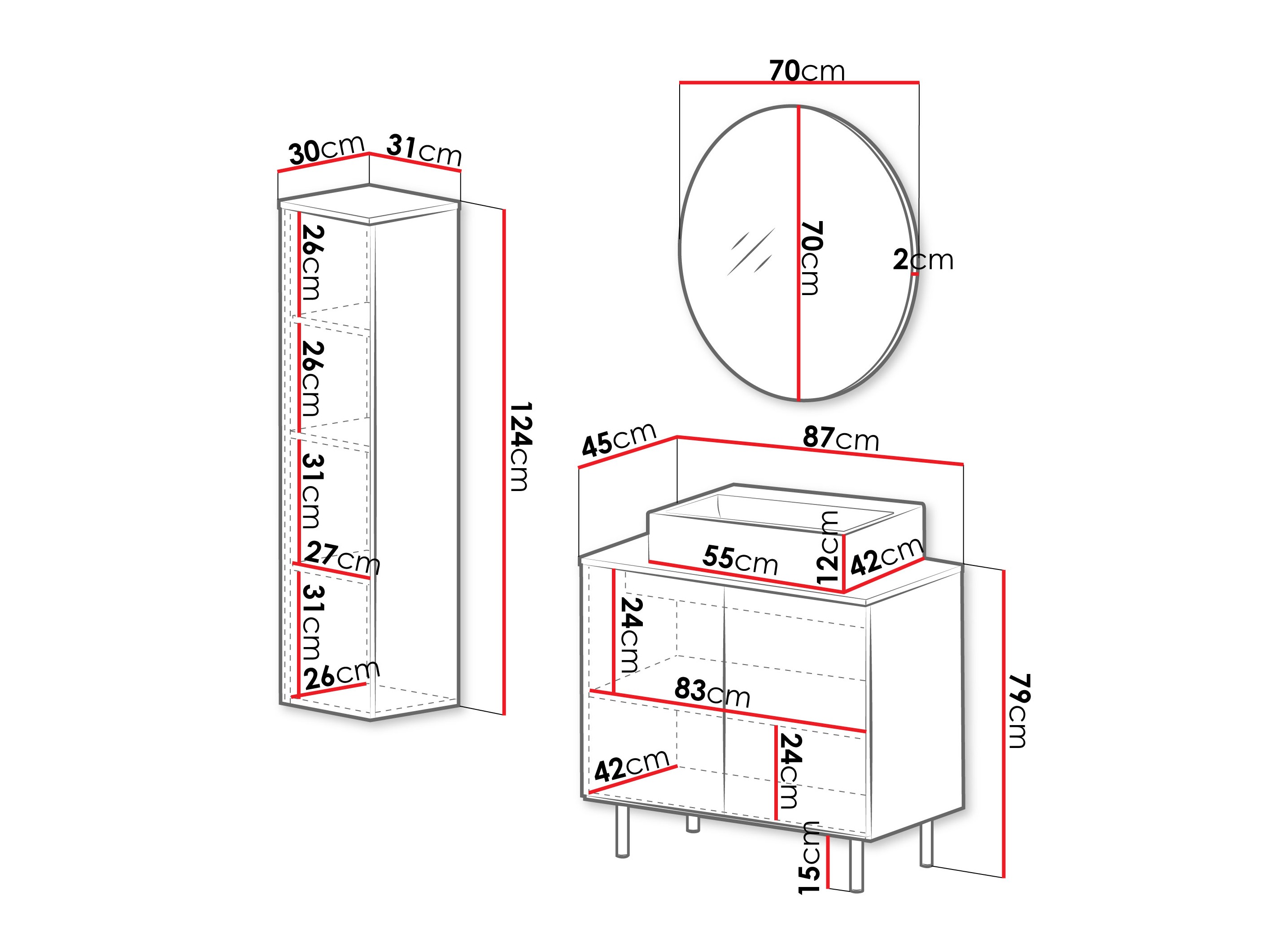 Набор для ванной комнаты Virdomi 110 (Кашемир)