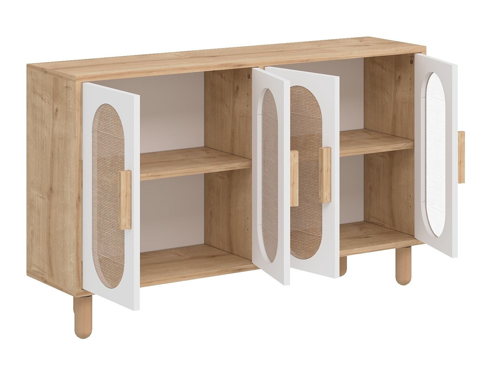 Skapis Kailua 2557 (Balts + Ozols)