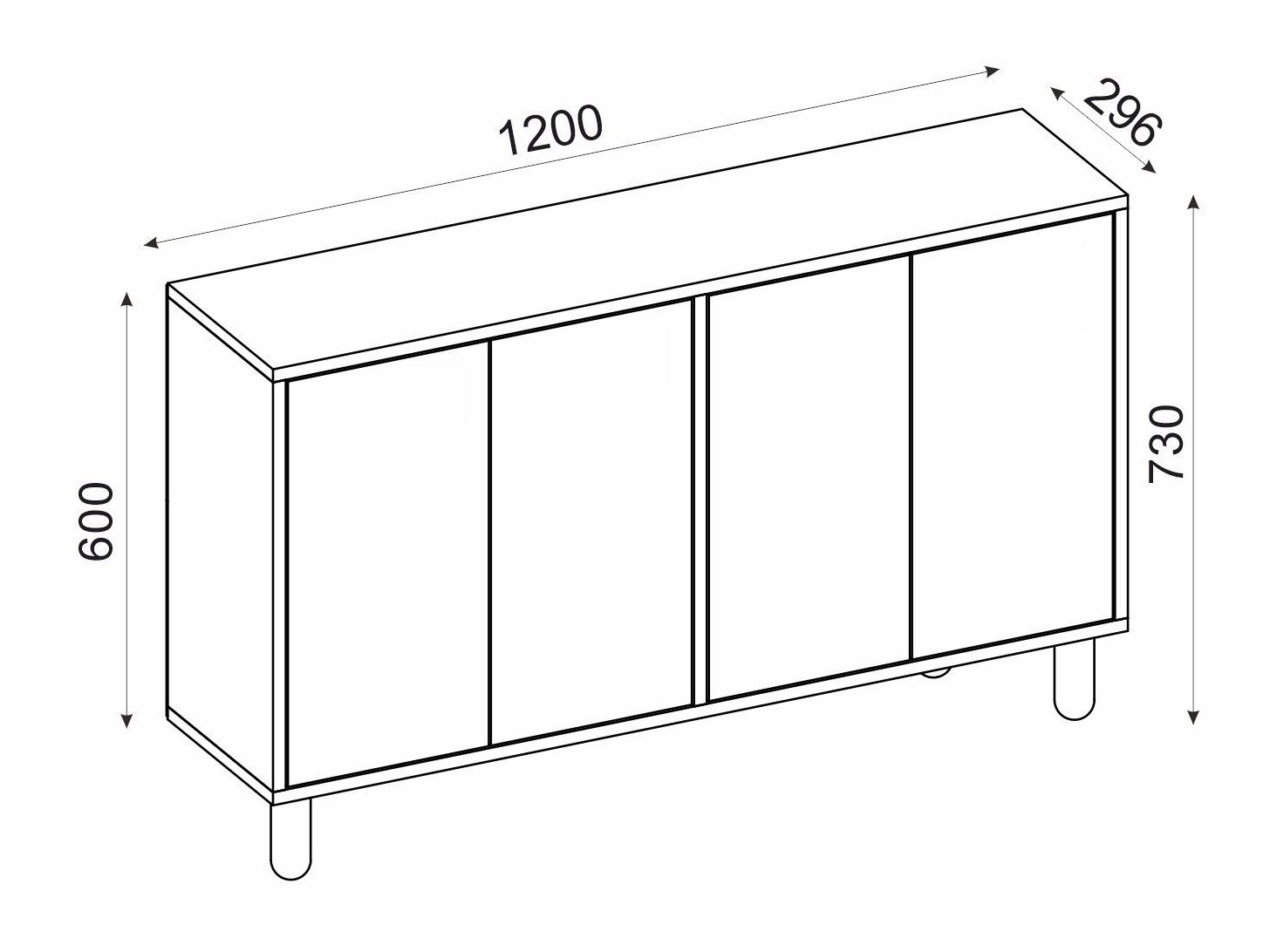 Skapis Kailua 2557 (Balts + Ozols)