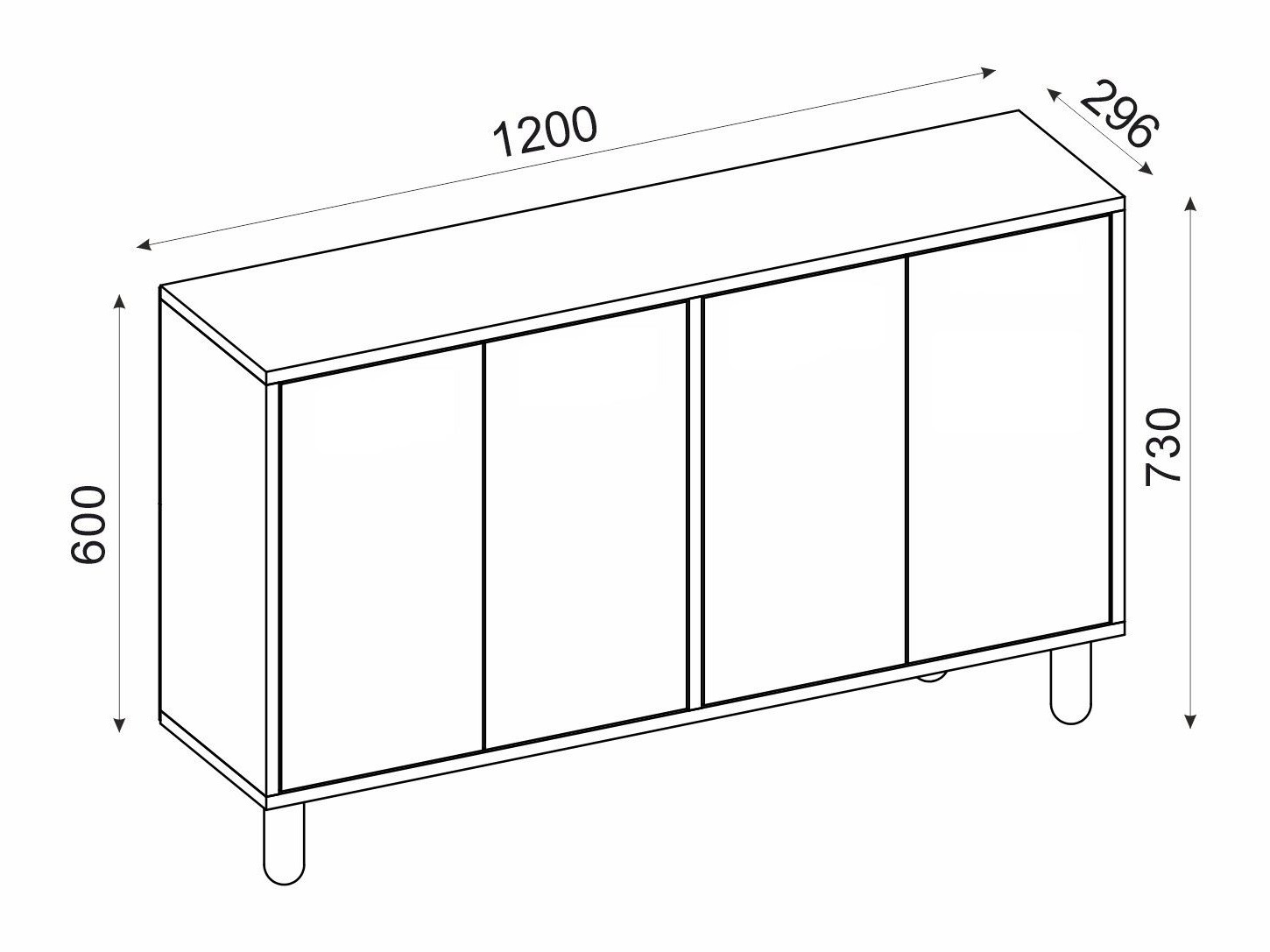 Skapis Kailua 2557 (Balts)