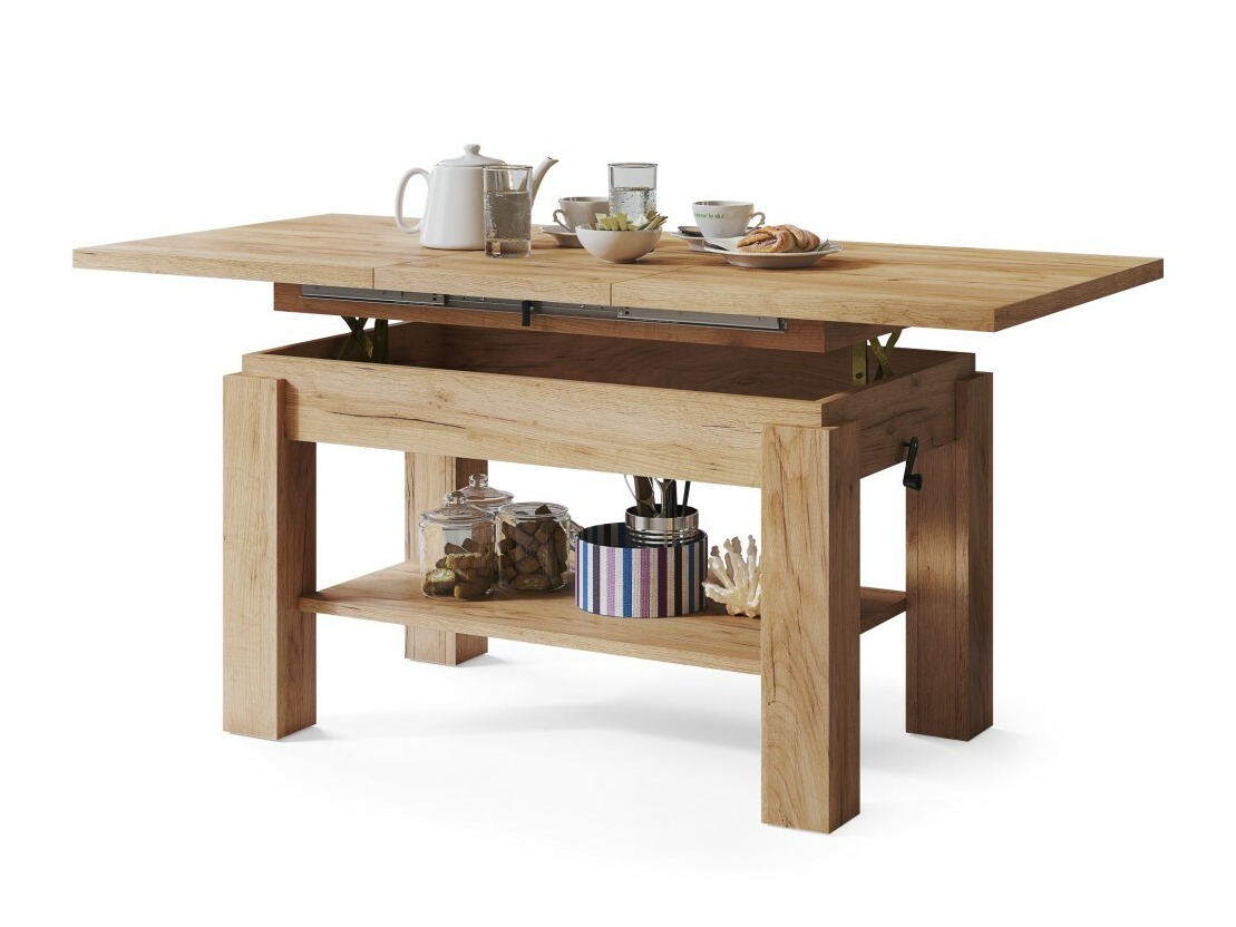 Žurnālu galdiņš transformeris Glendale 100 (Amatniecības zelta ozols)