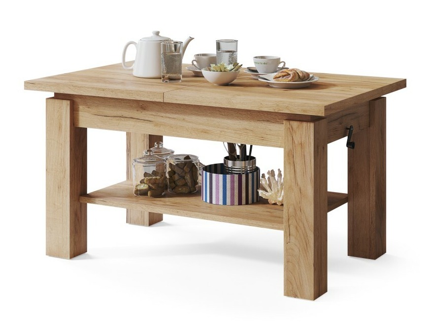 Žurnālu galdiņš transformeris Glendale 100 (Amatniecības zelta ozols)