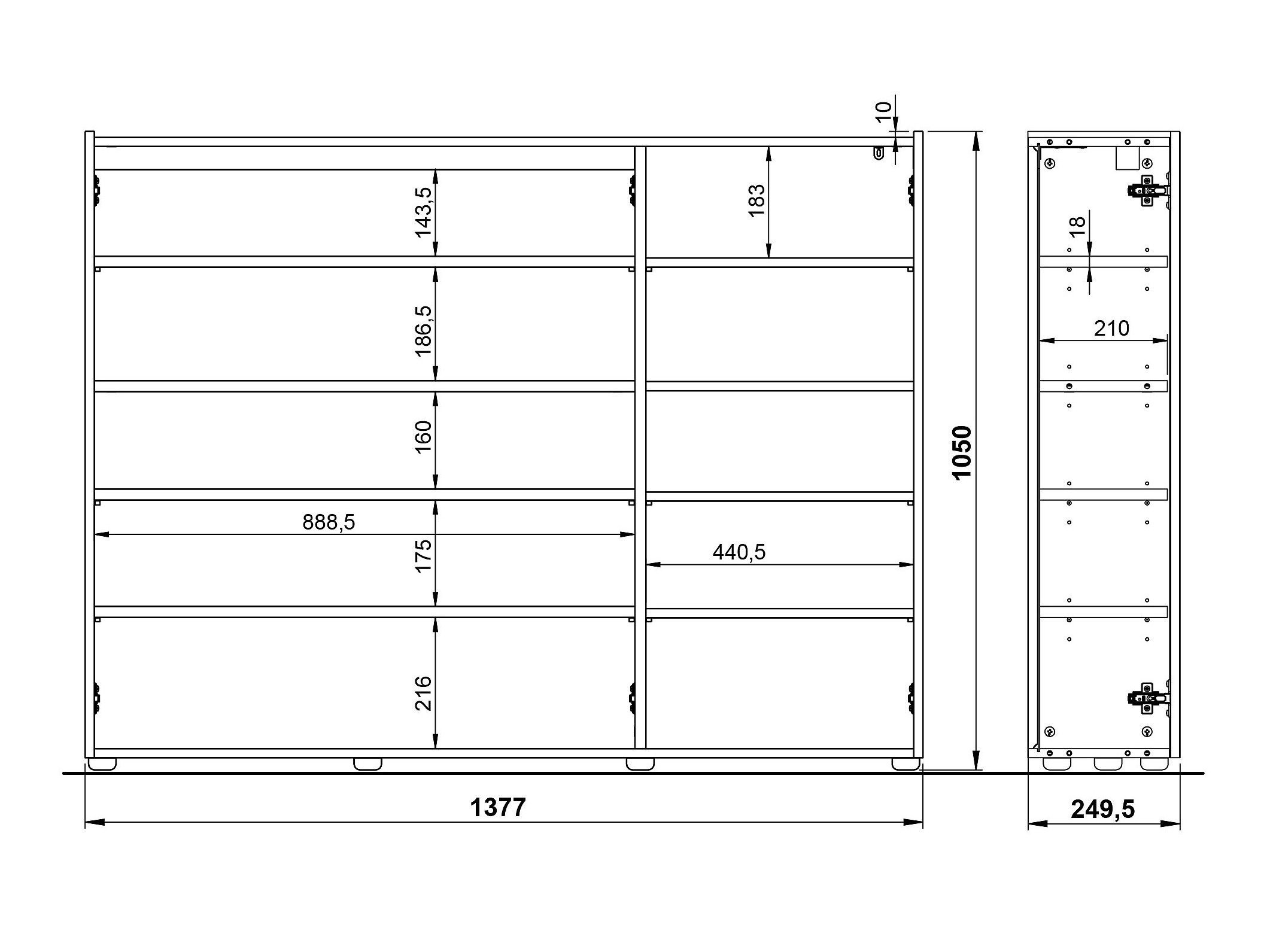 Apavu plaukts Sacramento 514 (Balts)