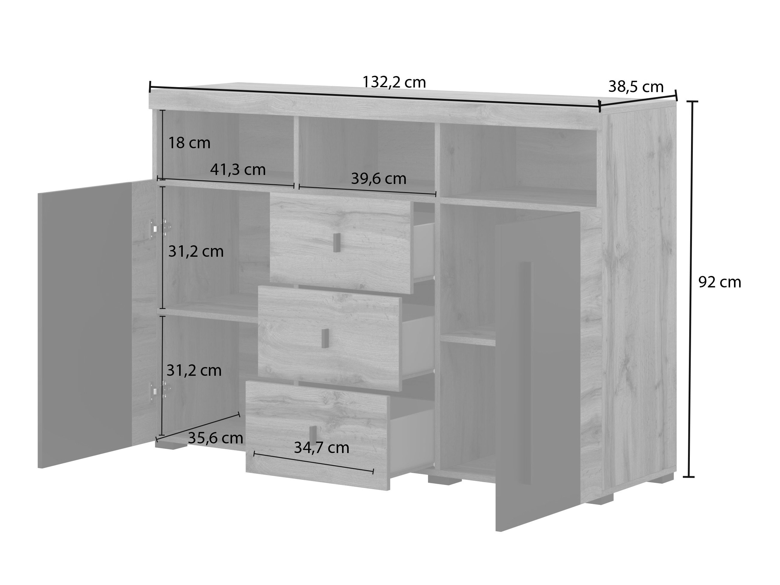 Kumode Sorciro 101 (Melns + Votan ozols)