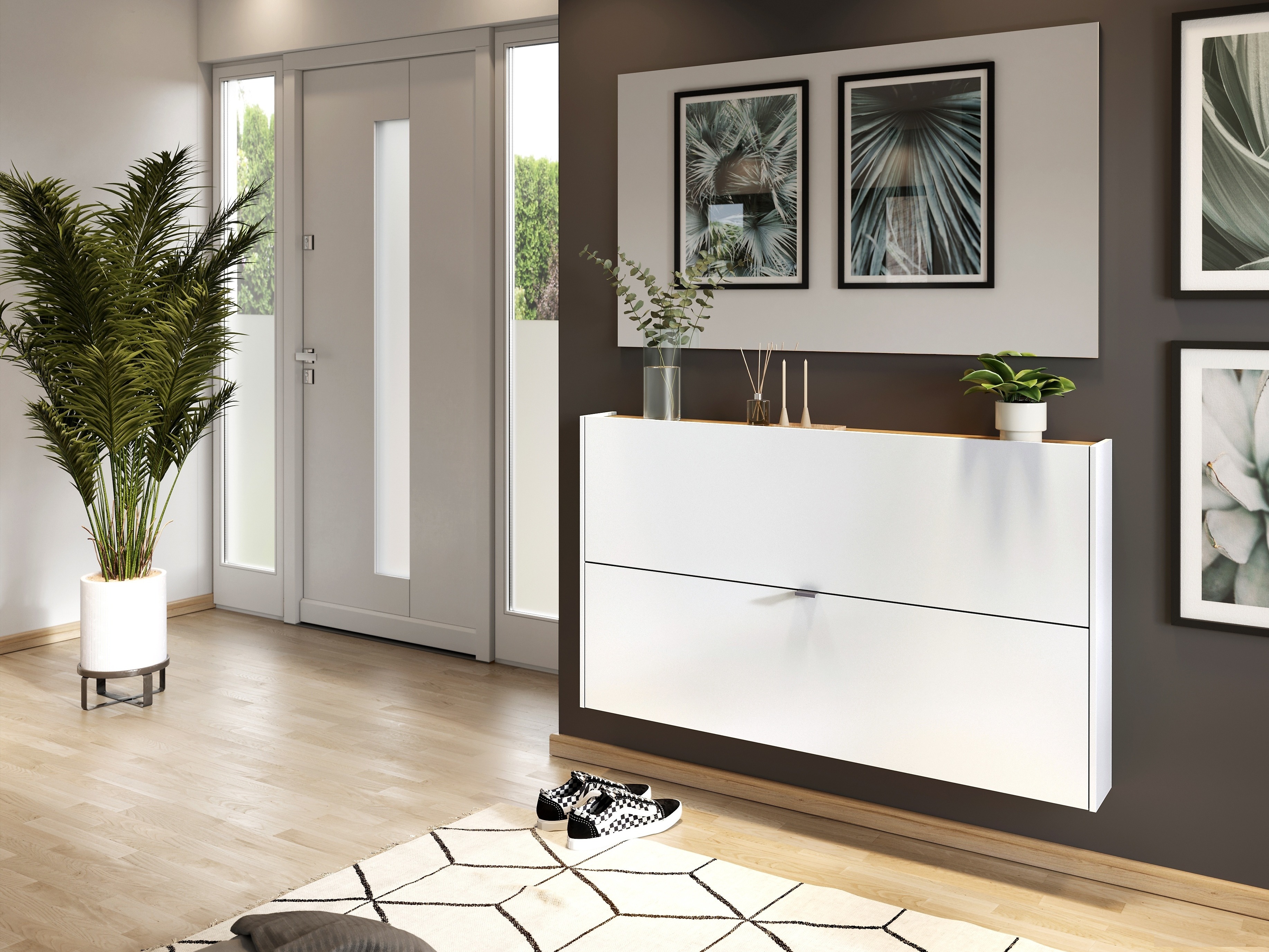 Kurpju kaste Cirsale 108 (Balts + Navarra ozols)