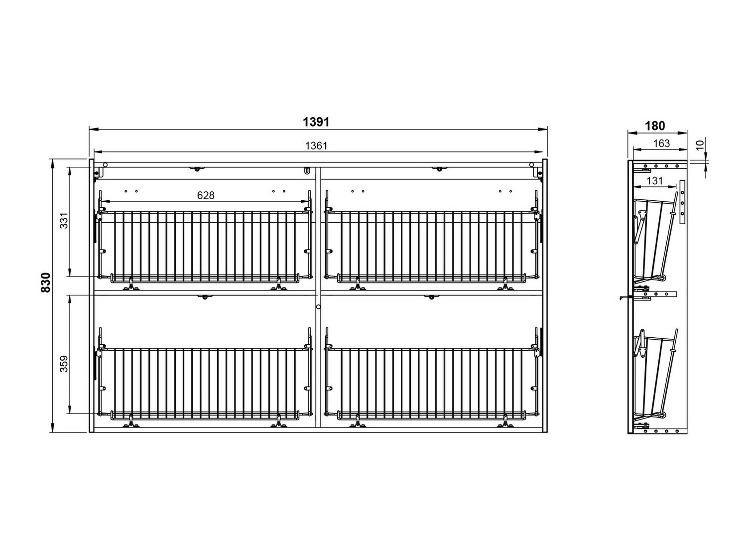 Kurpju kaste Cirsale 108 (Balts + Navarra ozols)