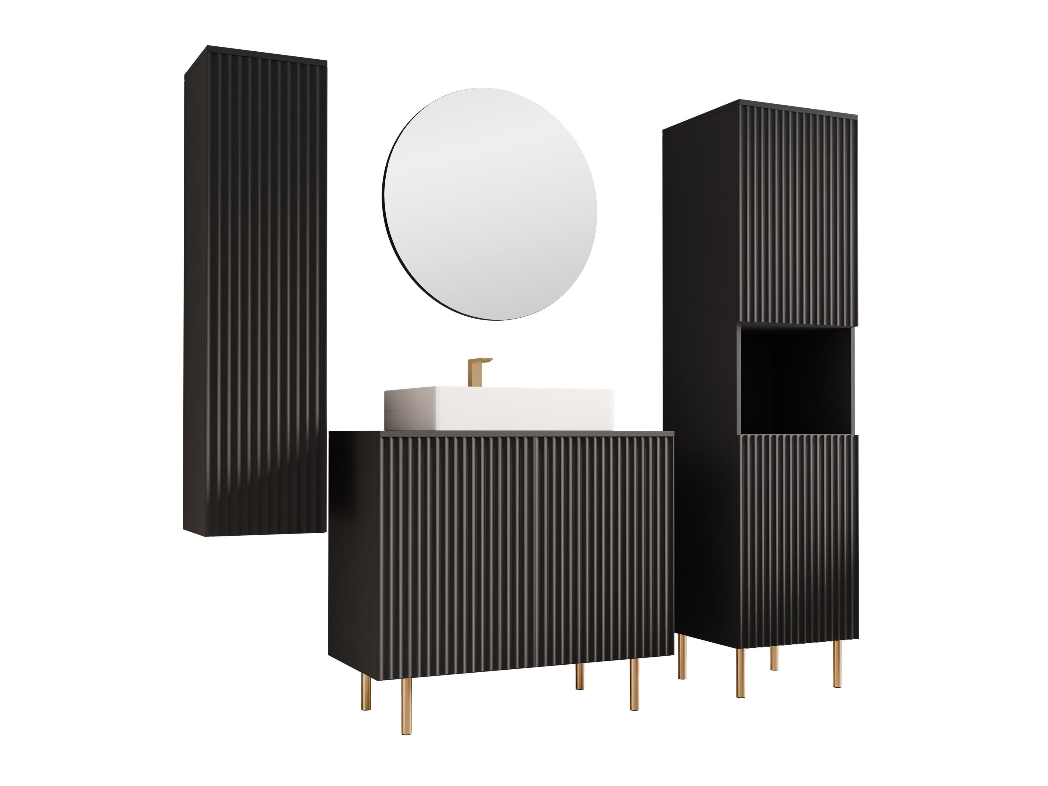 Набор для ванной комнаты Virdomi 113 (Чёрный)