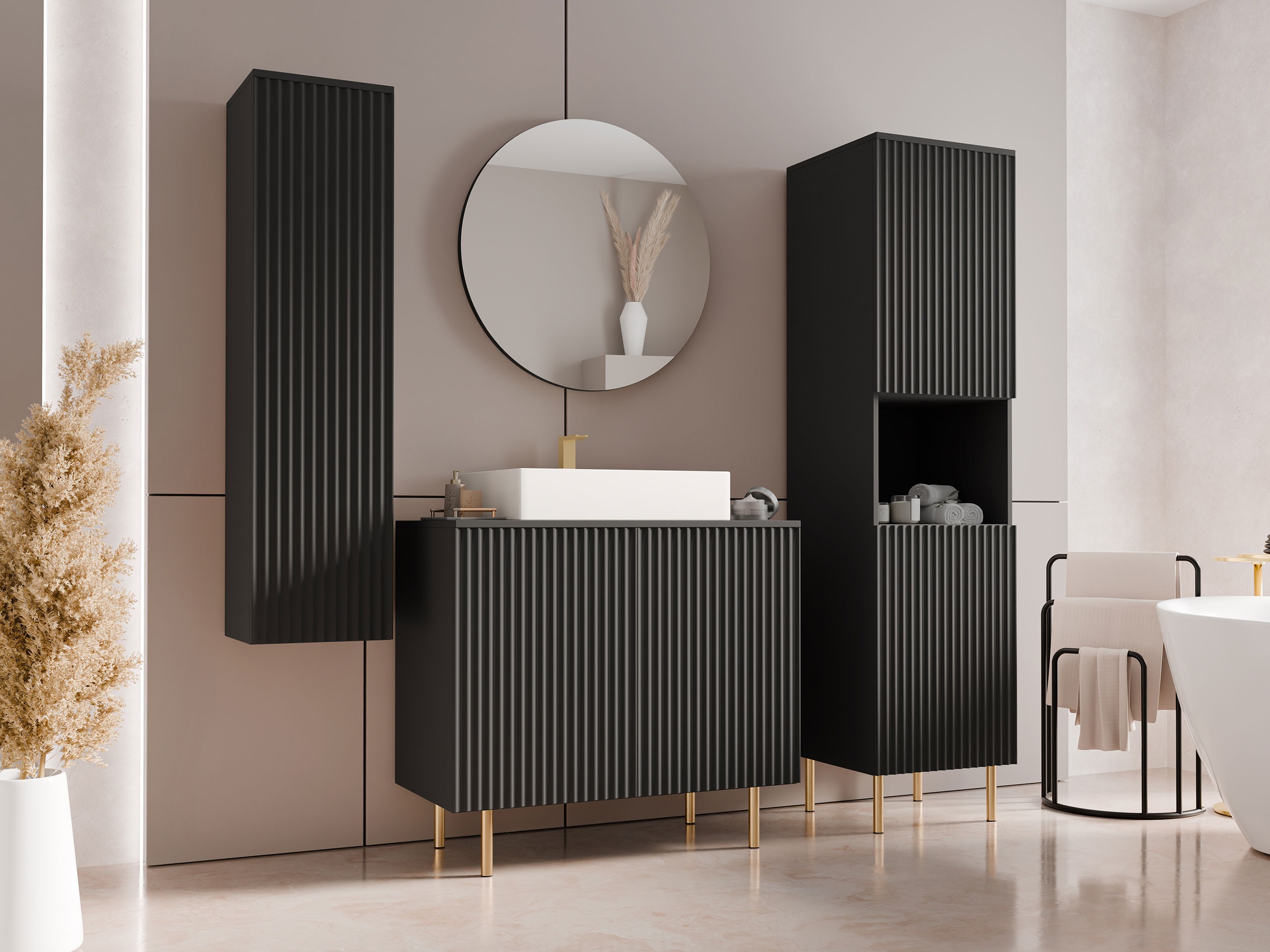 Набор для ванной комнаты Virdomi 113 (Чёрный)