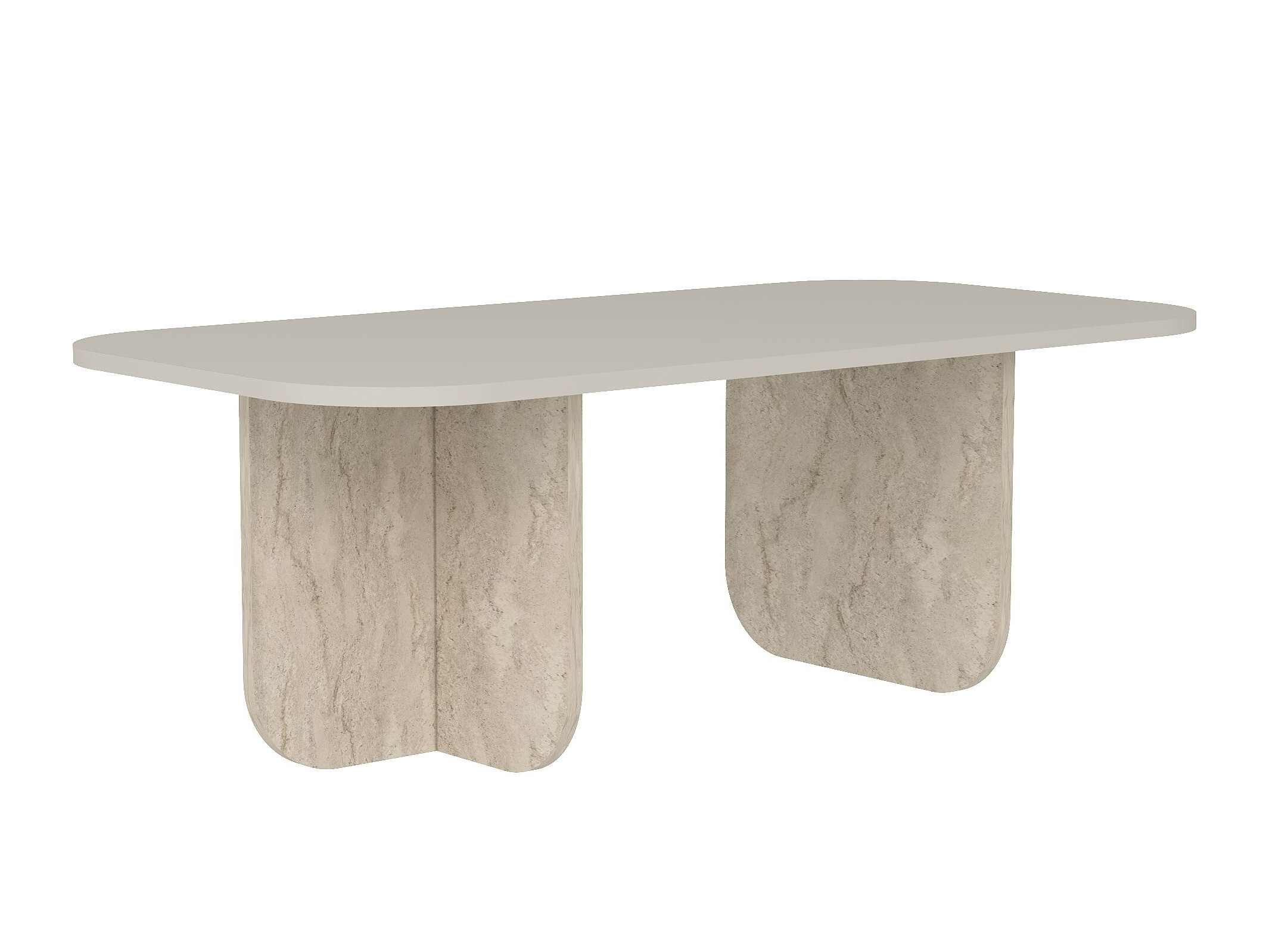 Žurnālu galdiņš Kailua 2560 (Bēšs + Gaišs Travertine)