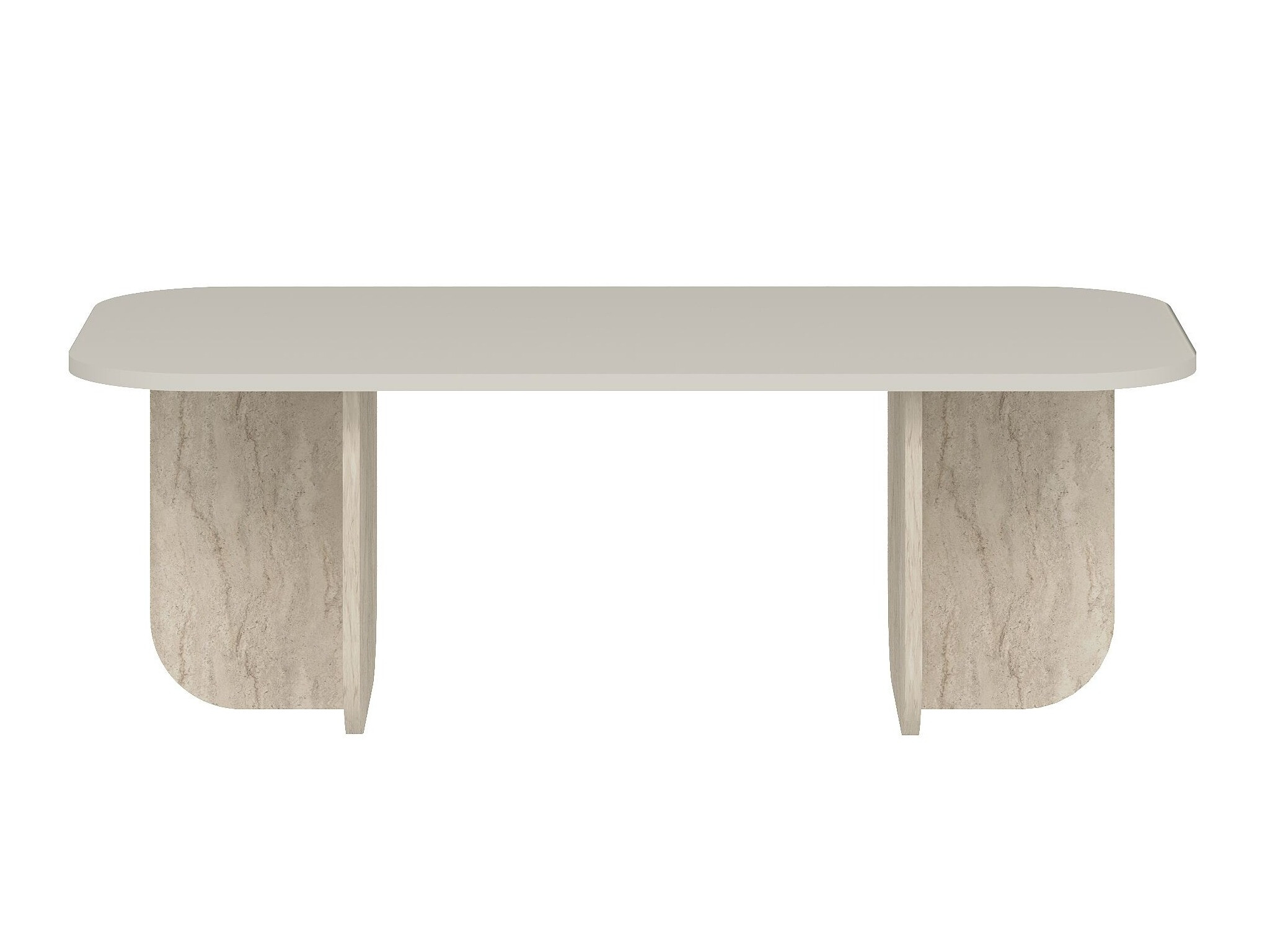 Žurnālu galdiņš Kailua 2560 (Bēšs + Gaišs Travertine)