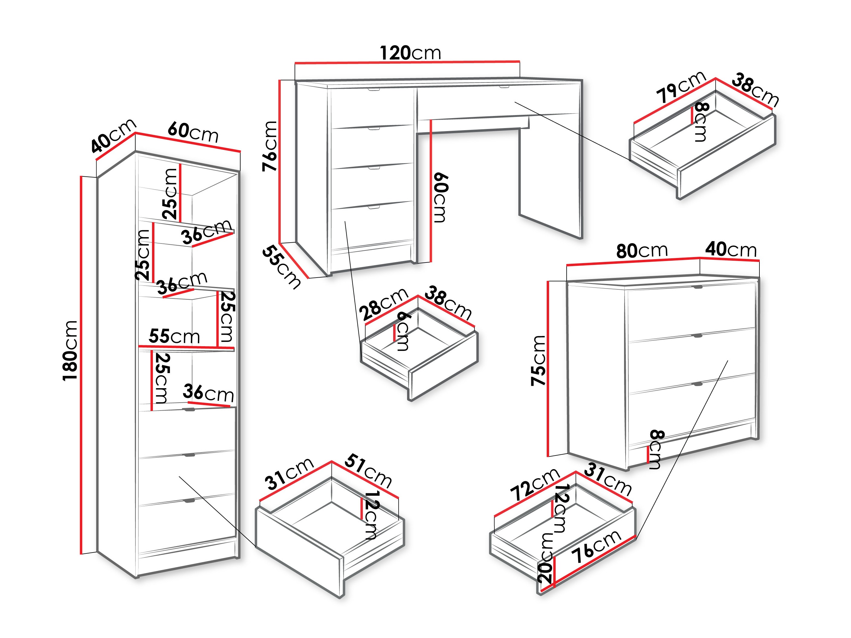 Mājas biroja komplekts Comfivo Larmire 120 (Bēšs)