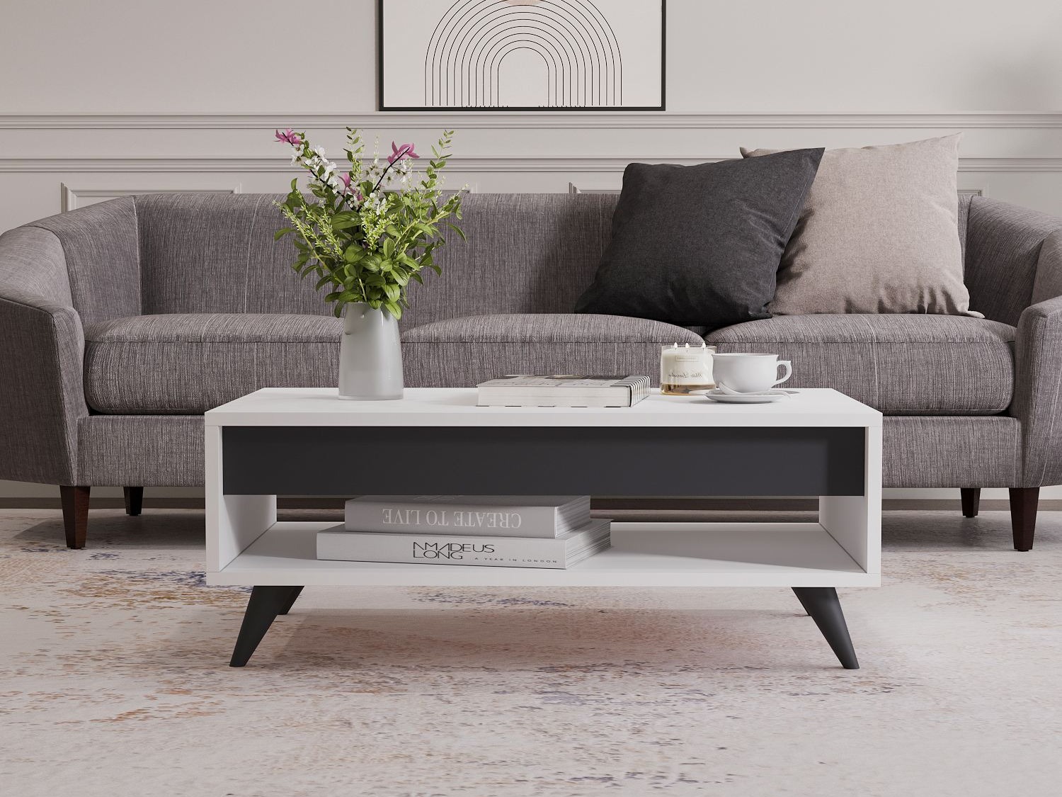 Žurnālu galdiņš Kailua 2561 (Balts)