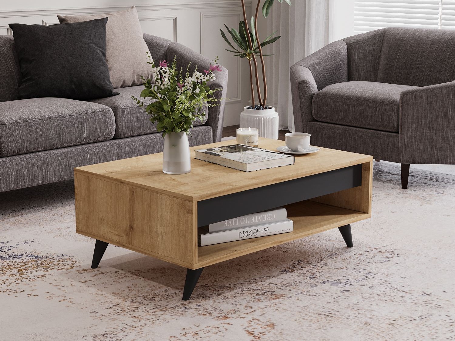 Žurnālu galdiņš Kailua 2561 (Ozols)