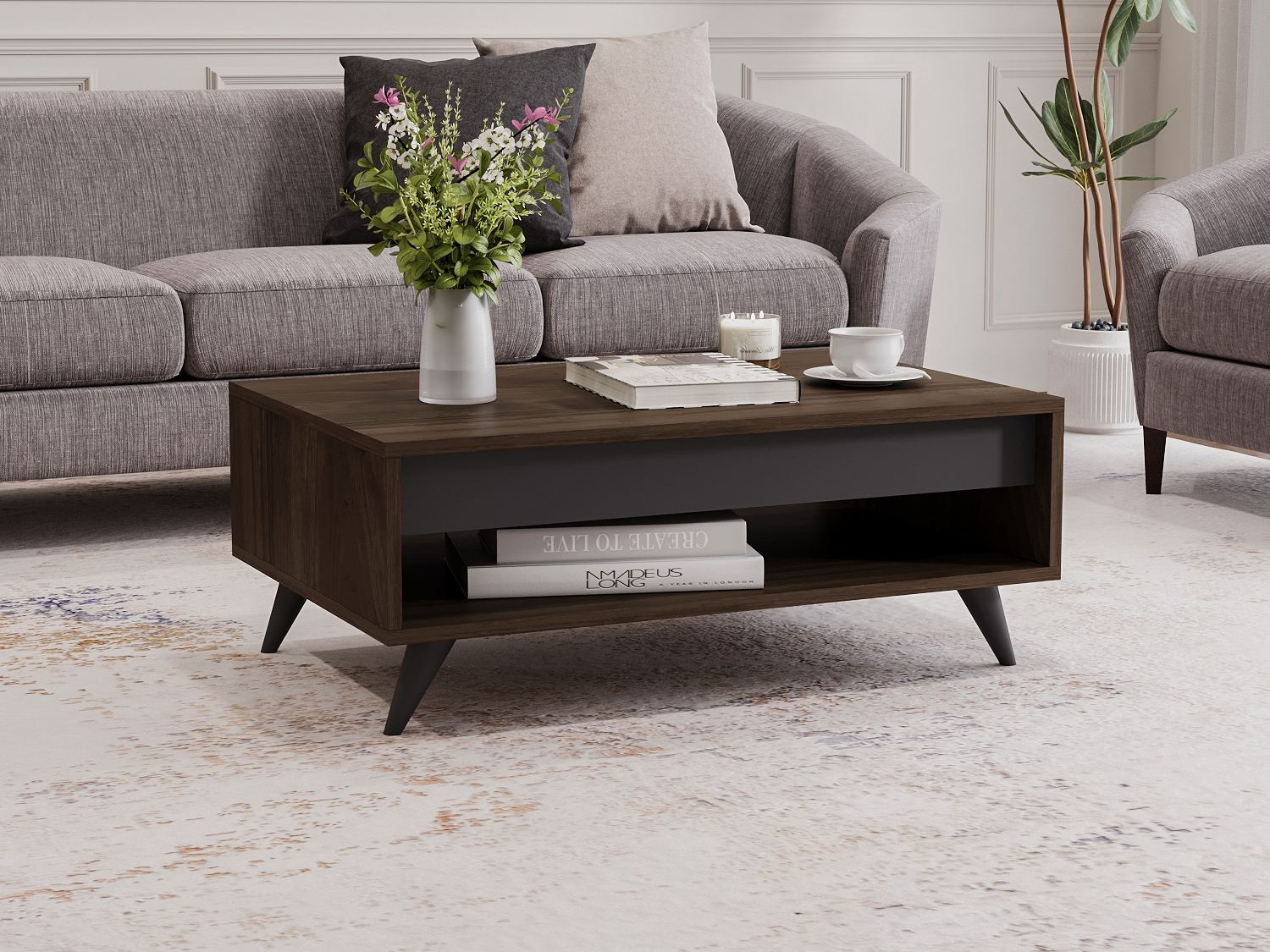 Žurnālu galdiņš Kailua 2561 (Riekstkoks)