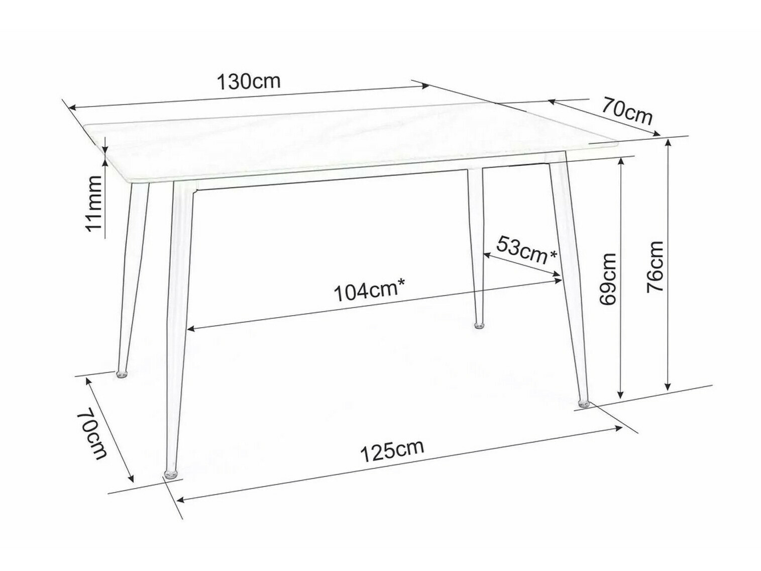 Cтол Detroit 779 (Серый мрамор)