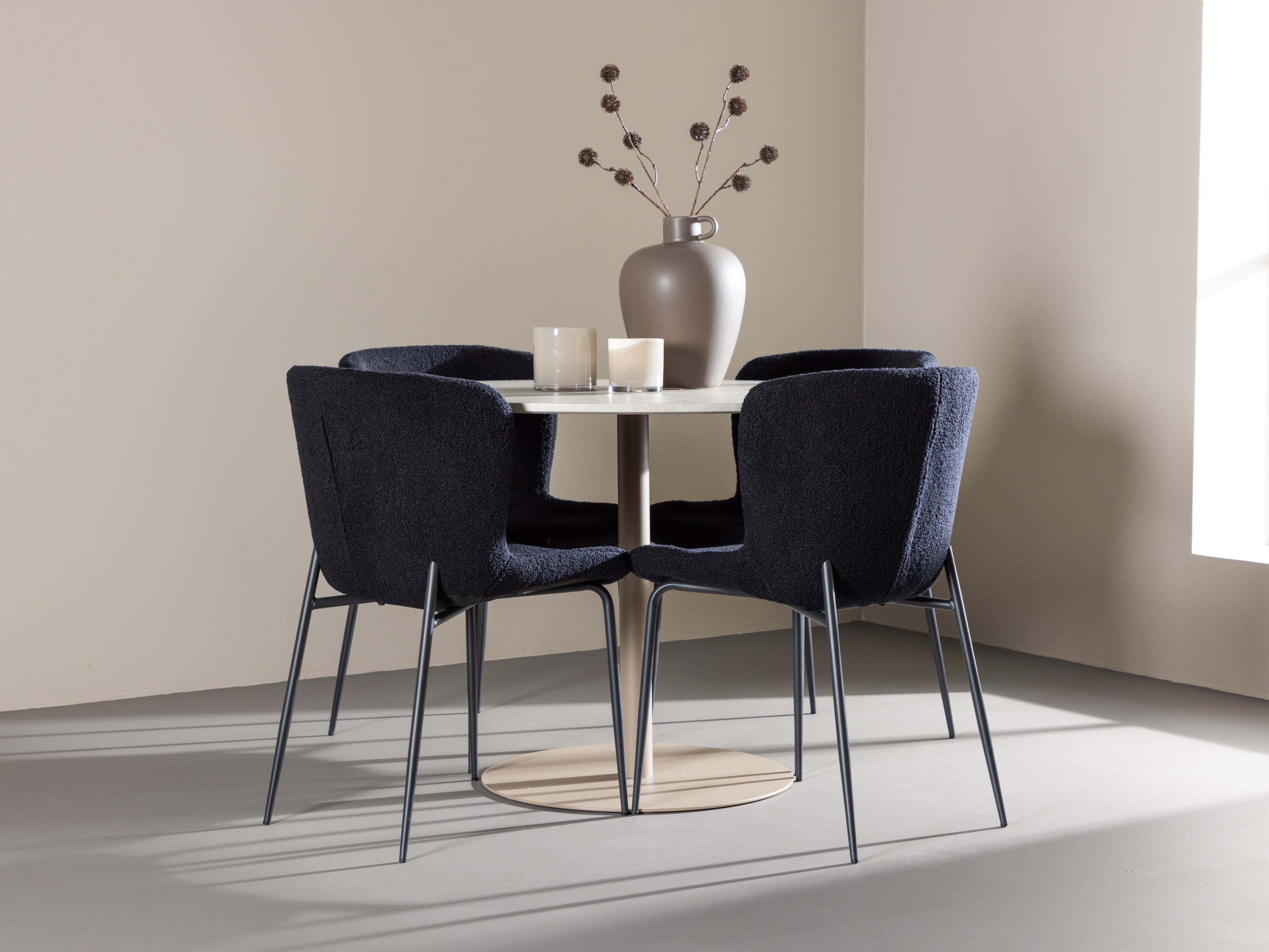 Ēdamistabas komplekts Dallas 4863 (Melns)