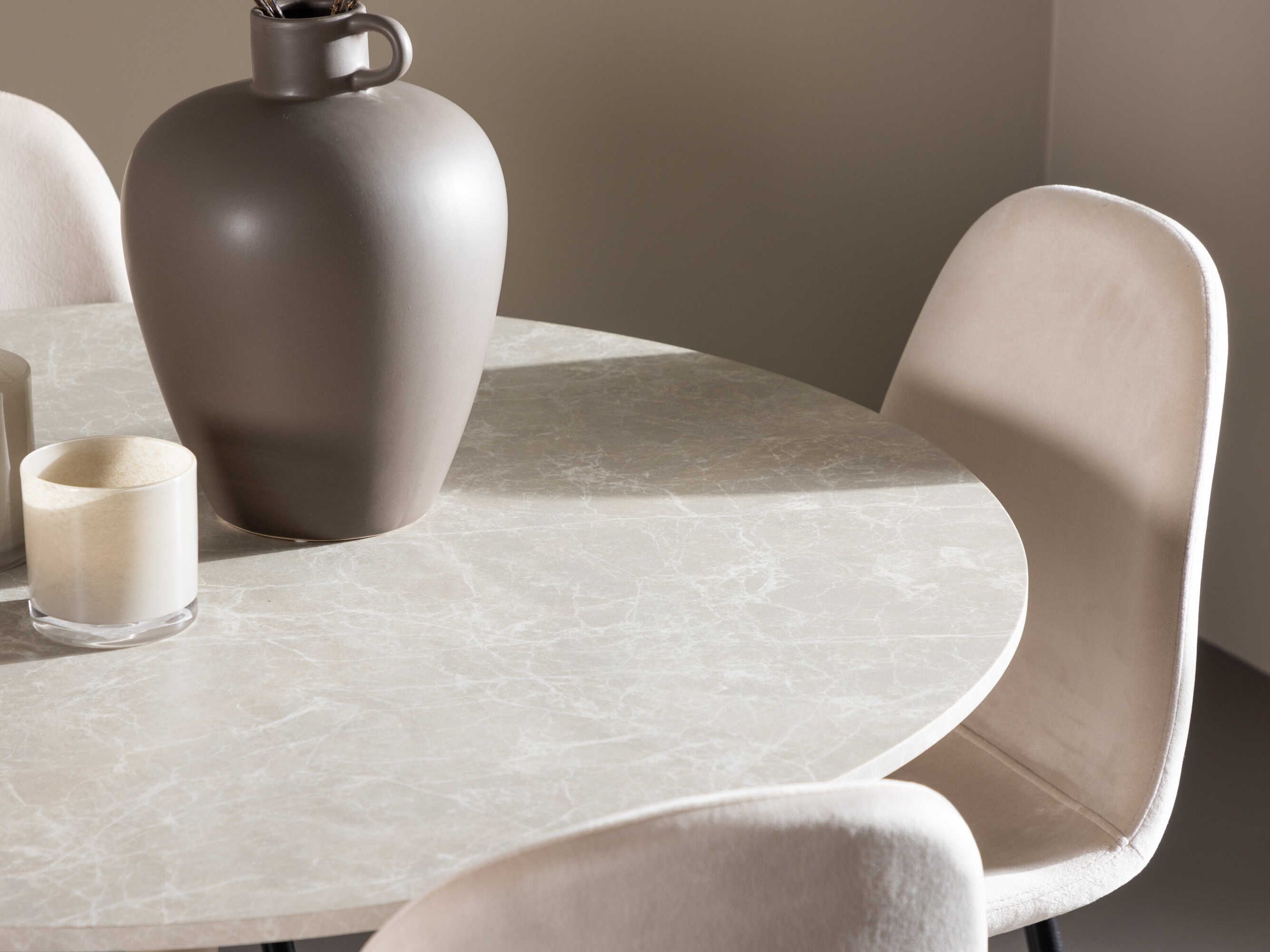 Ēdamistabas komplekts Dallas 4867 (Melns + Bēšs)