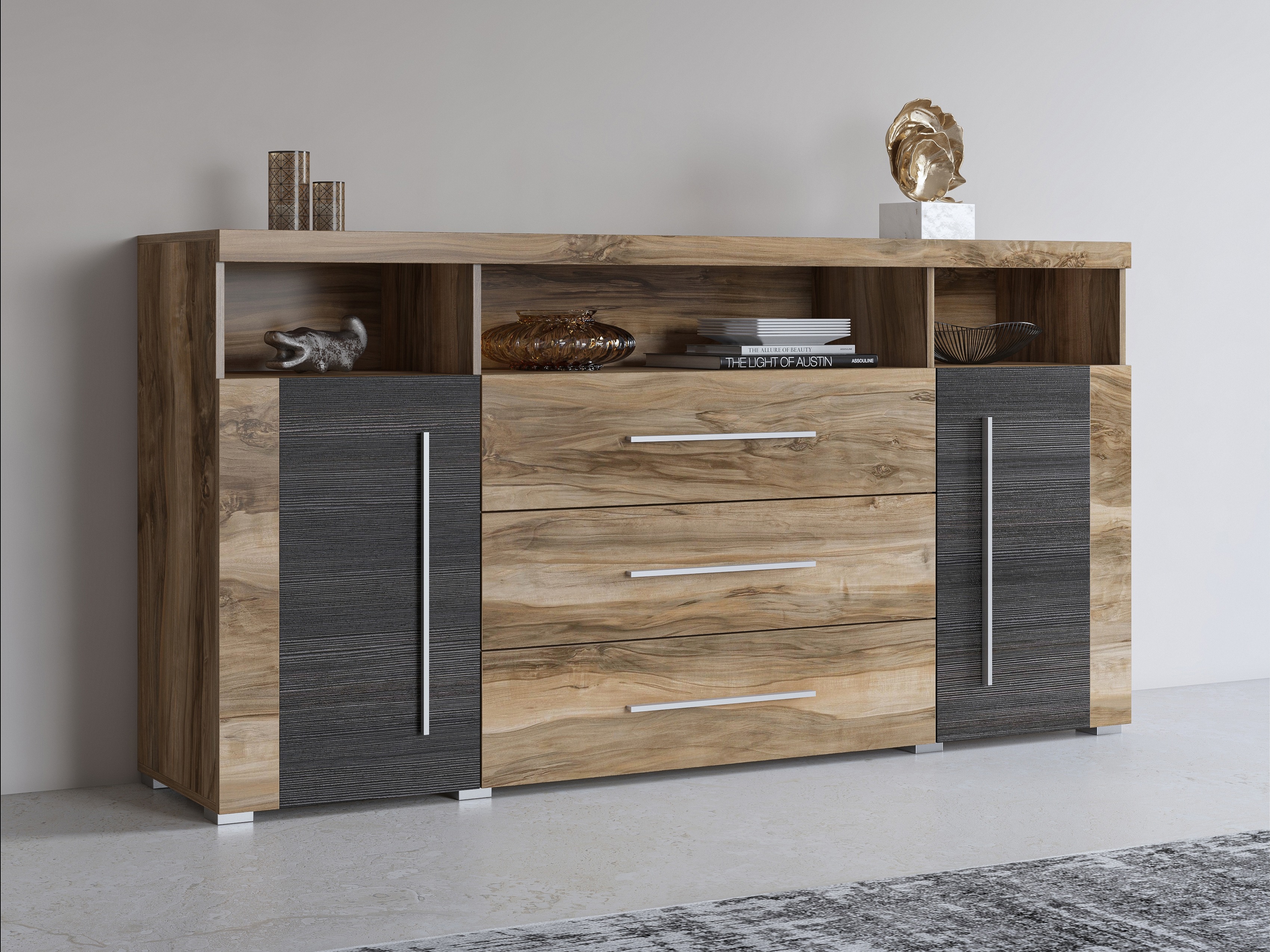 Kumode Sorciro 100 (Rieksts + Tumšs ozols)