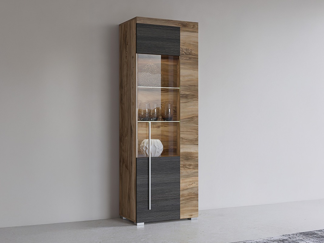 Стеллаж Sorciro 104 (Орех + Темный дуб)