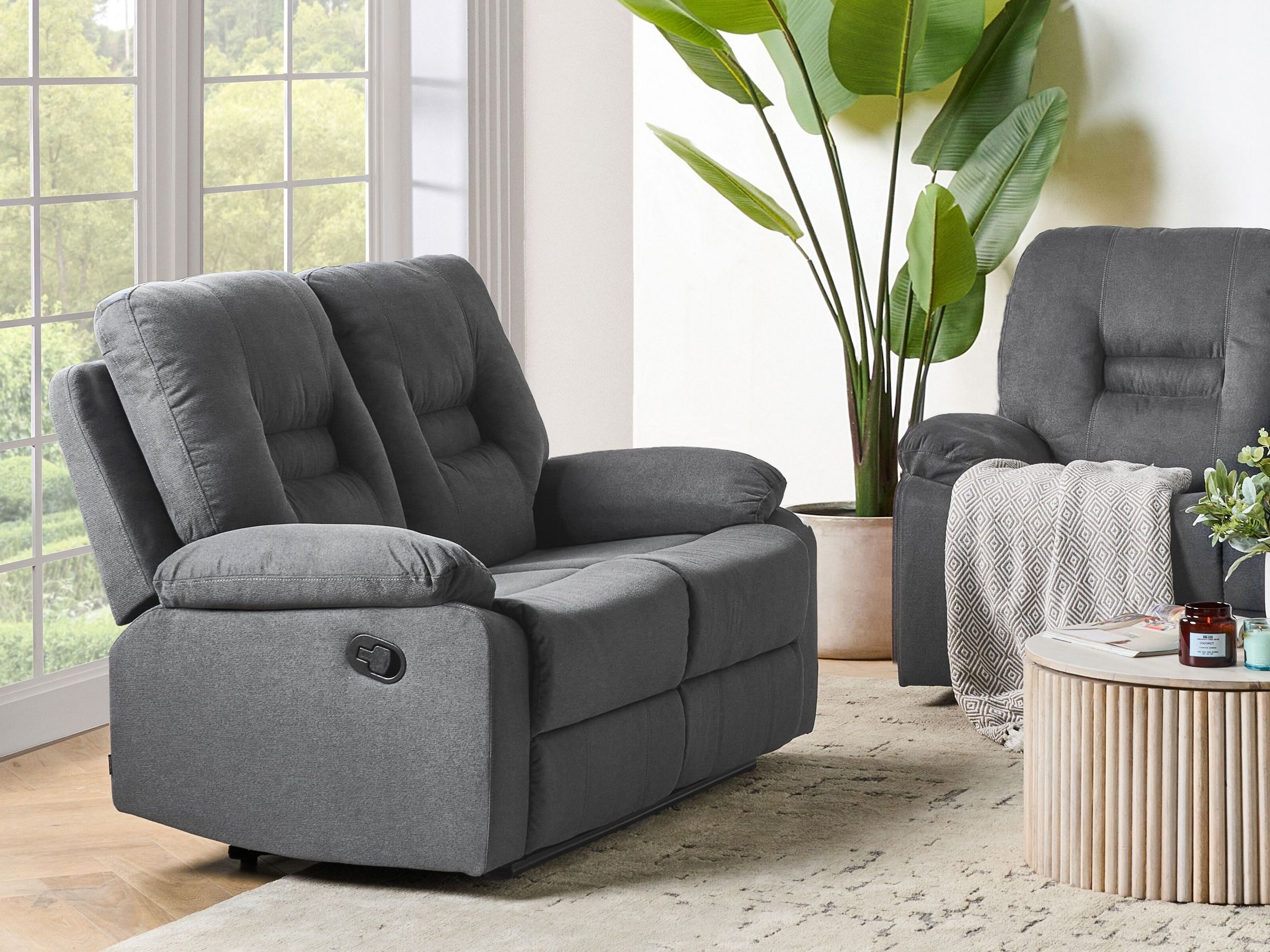 Dīvāns reglainer Tivlira 110 (Tumši pelēks)