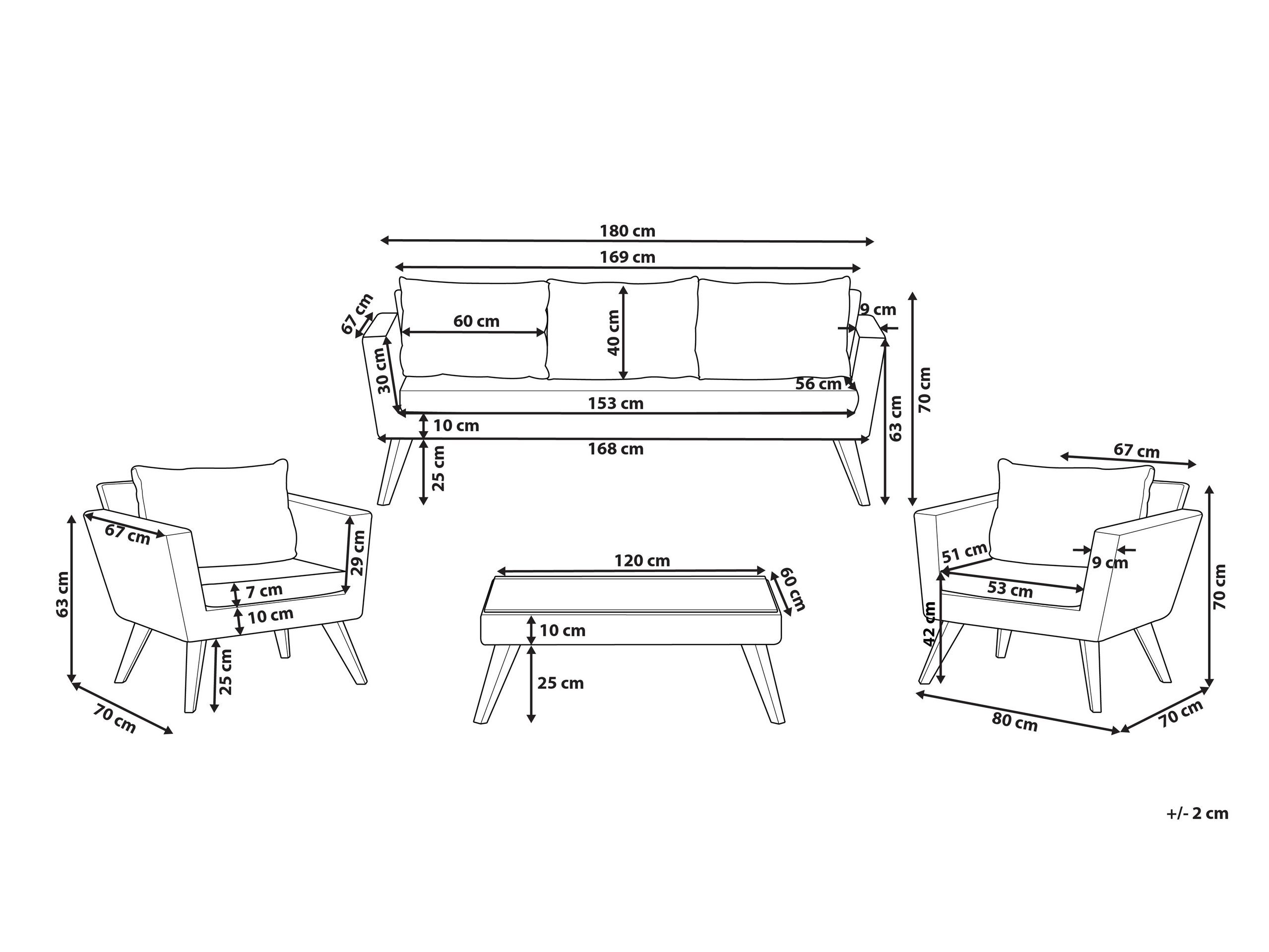 Садовый комплект Berwyn 2712 (Коричневый + Светлый оливковый tree)