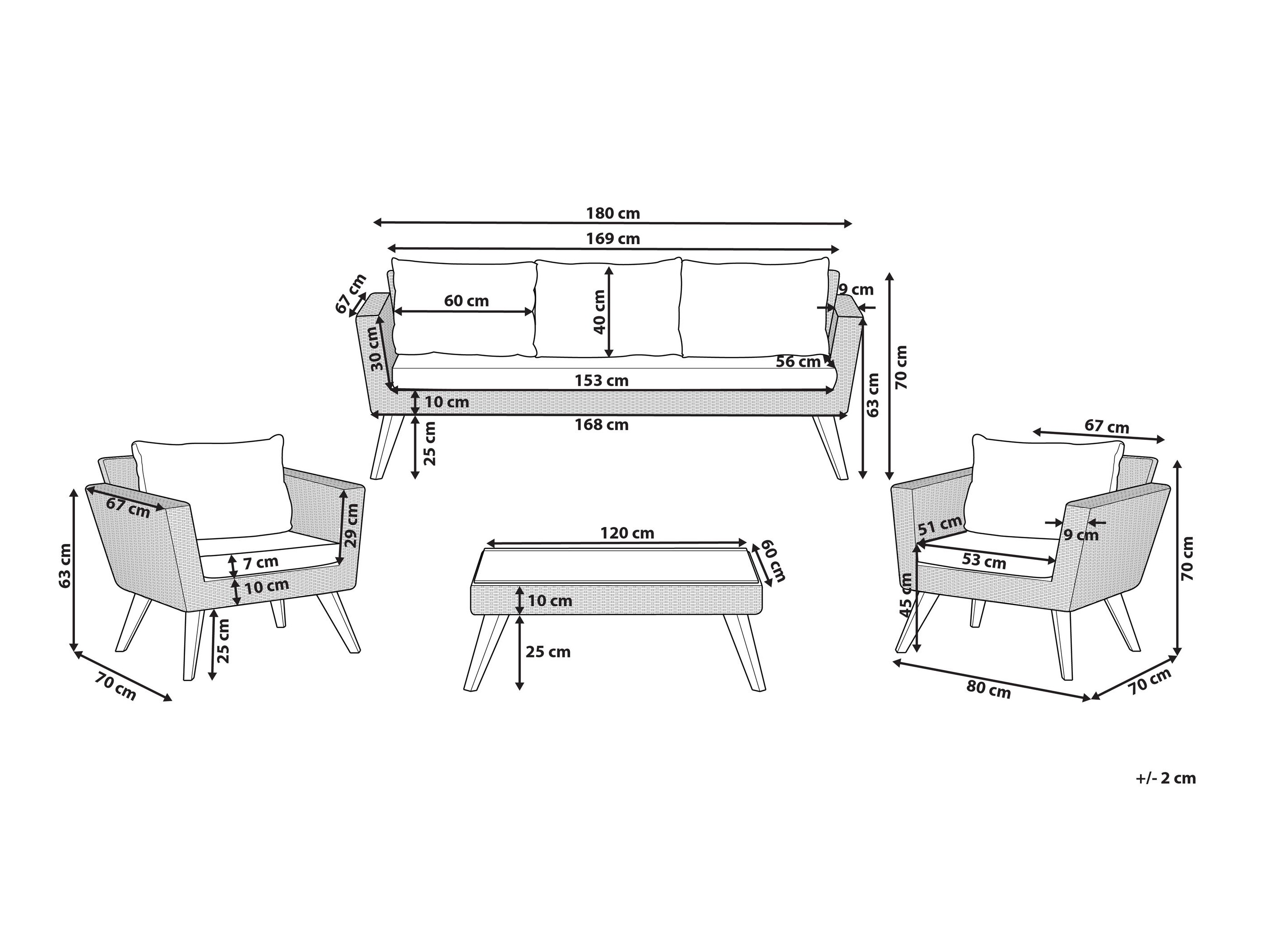 Садовый комплект Berwyn 2712 (Taupe + Серый)