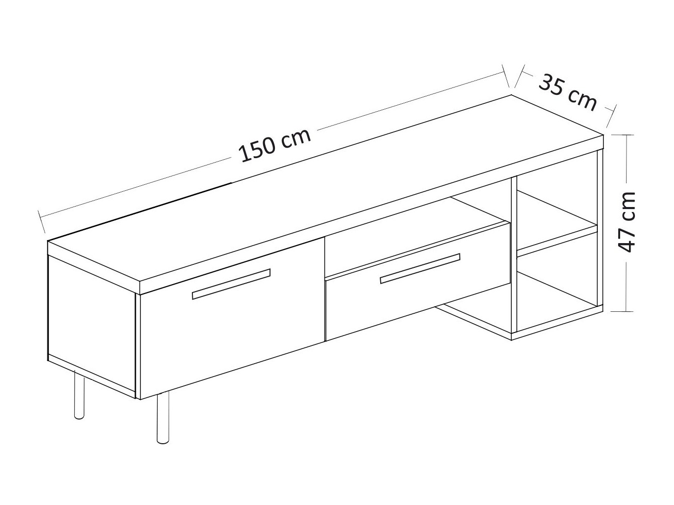 TV galds Kailua 2579 (Gaišs Travertine)