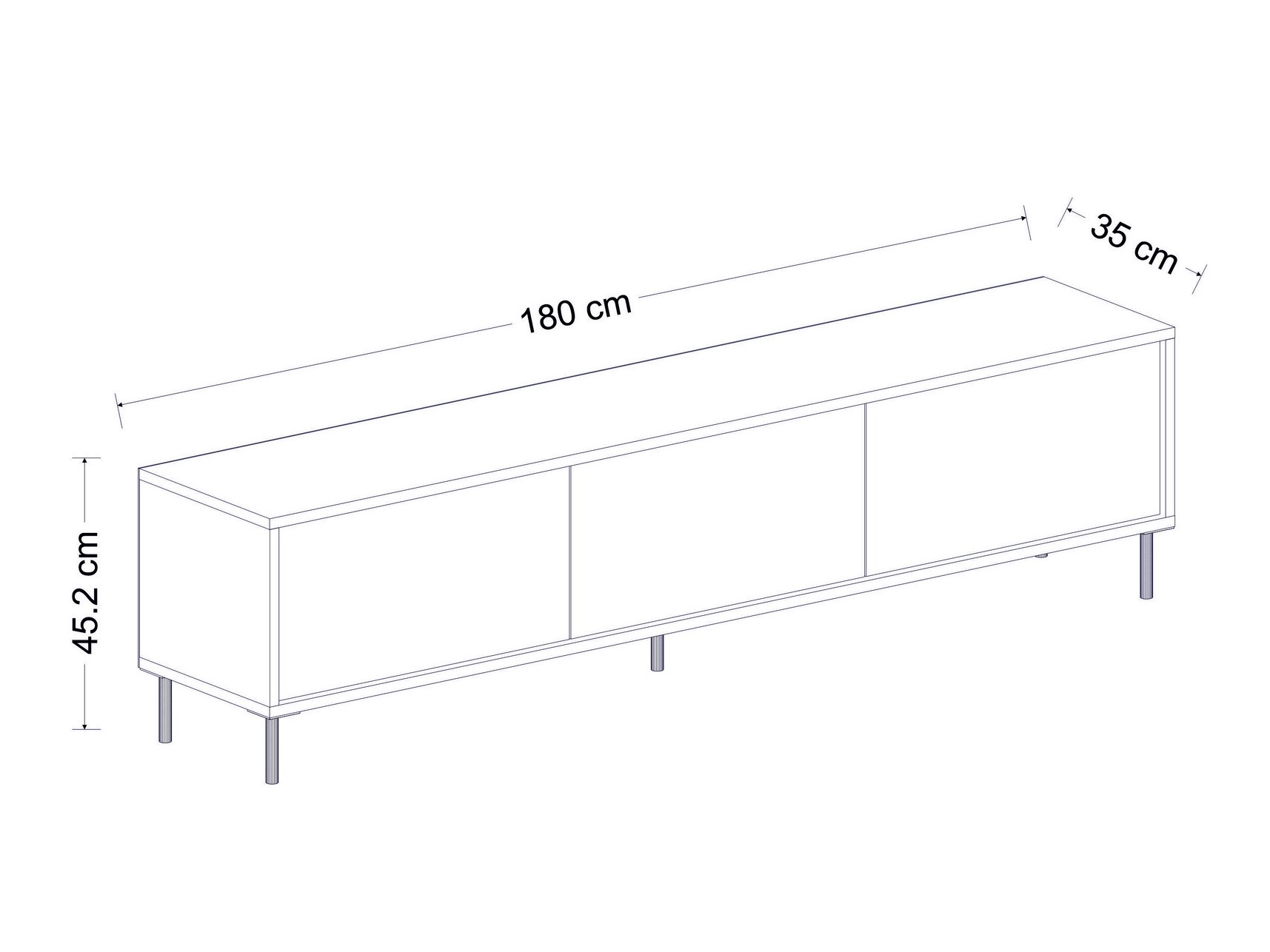 ТВ тумба Kailua 2573 (Светлый Travertine + Золотой)