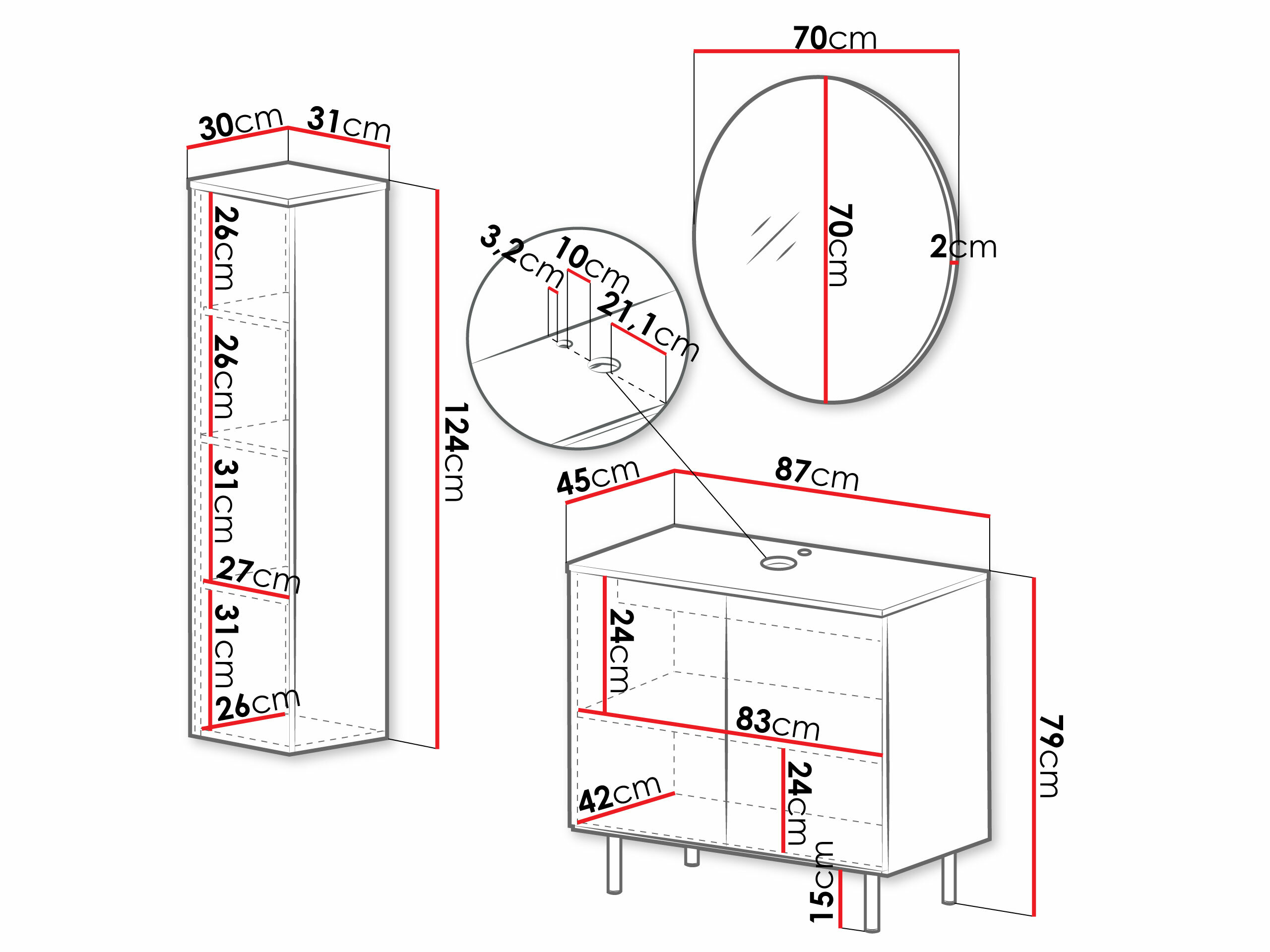 Набор для ванной комнаты Virdomi 110 (Кашемир)