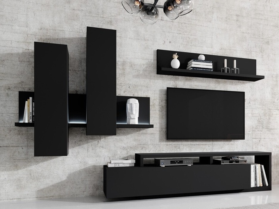 Настенные шкафы Lutiva 101 (Матовый черный)