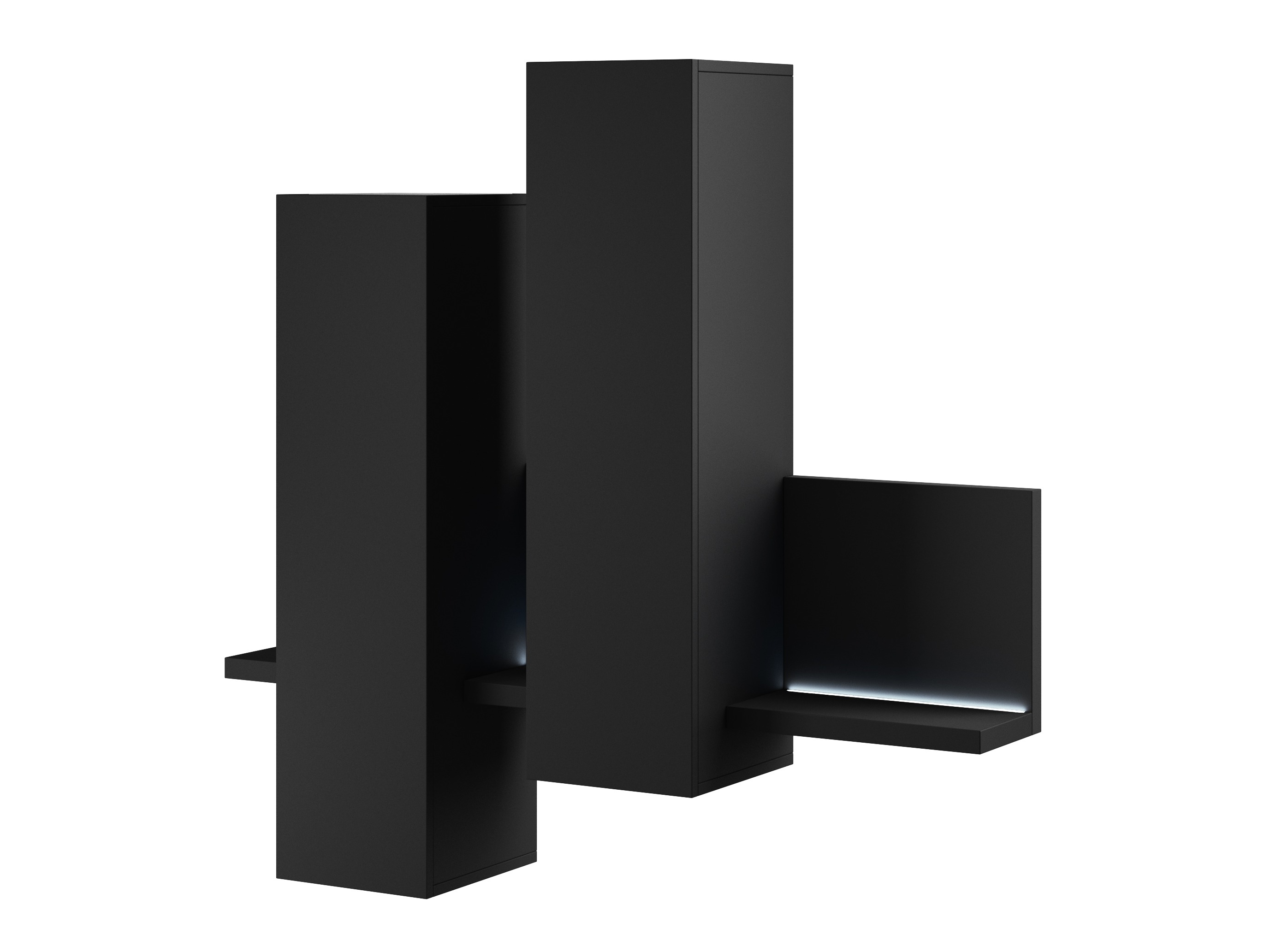 Настенные шкафы Lutiva 101 (Матовый черный)