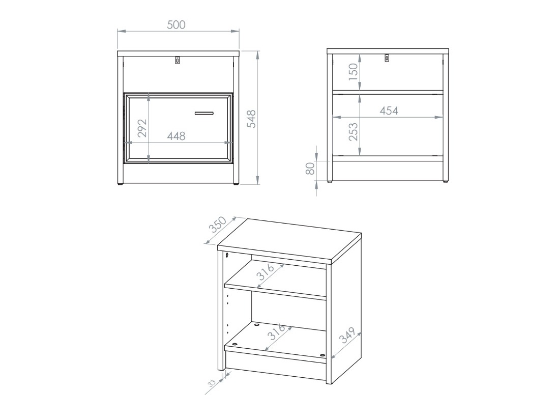 Прикроватная тумбочка Avibale 106