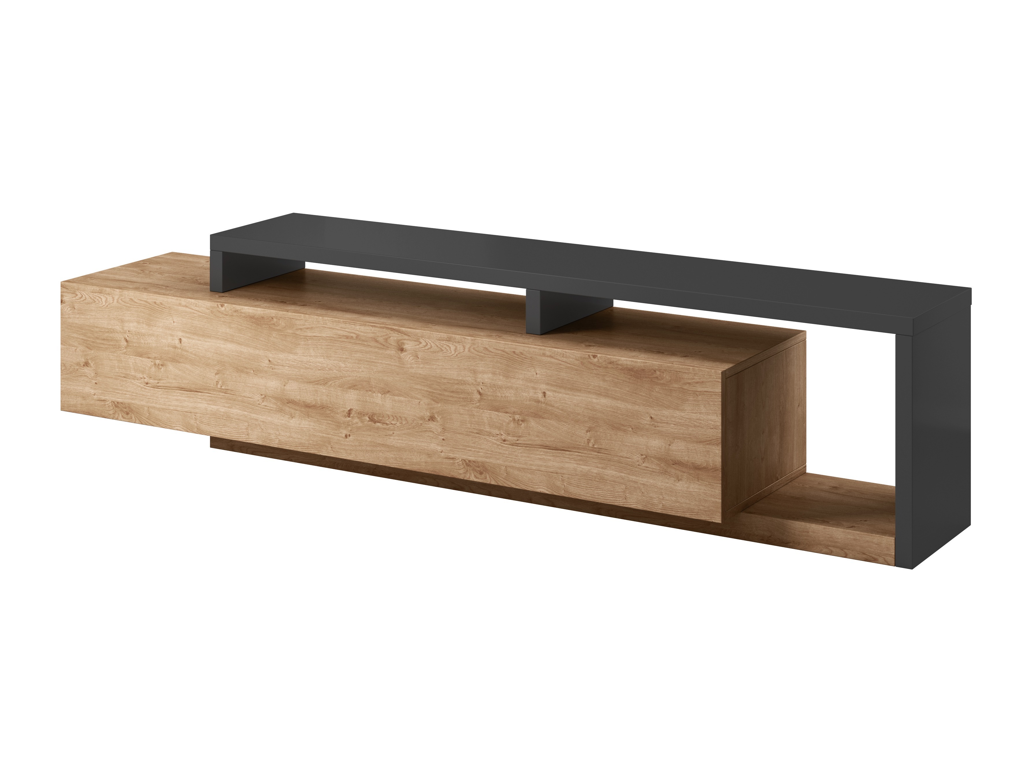 TV galds Lutiva 103 (Antracīts + Ribbec ozols)