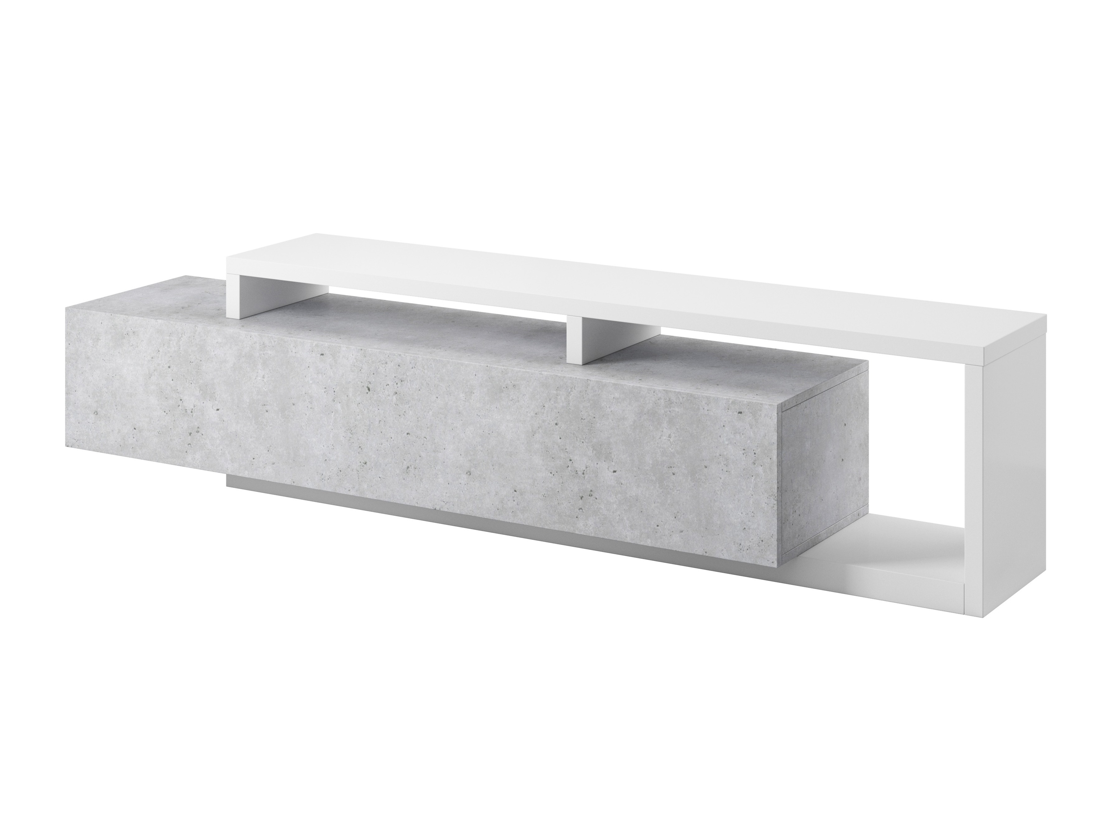 TV galds Lutiva 103 (Balts + Betons)