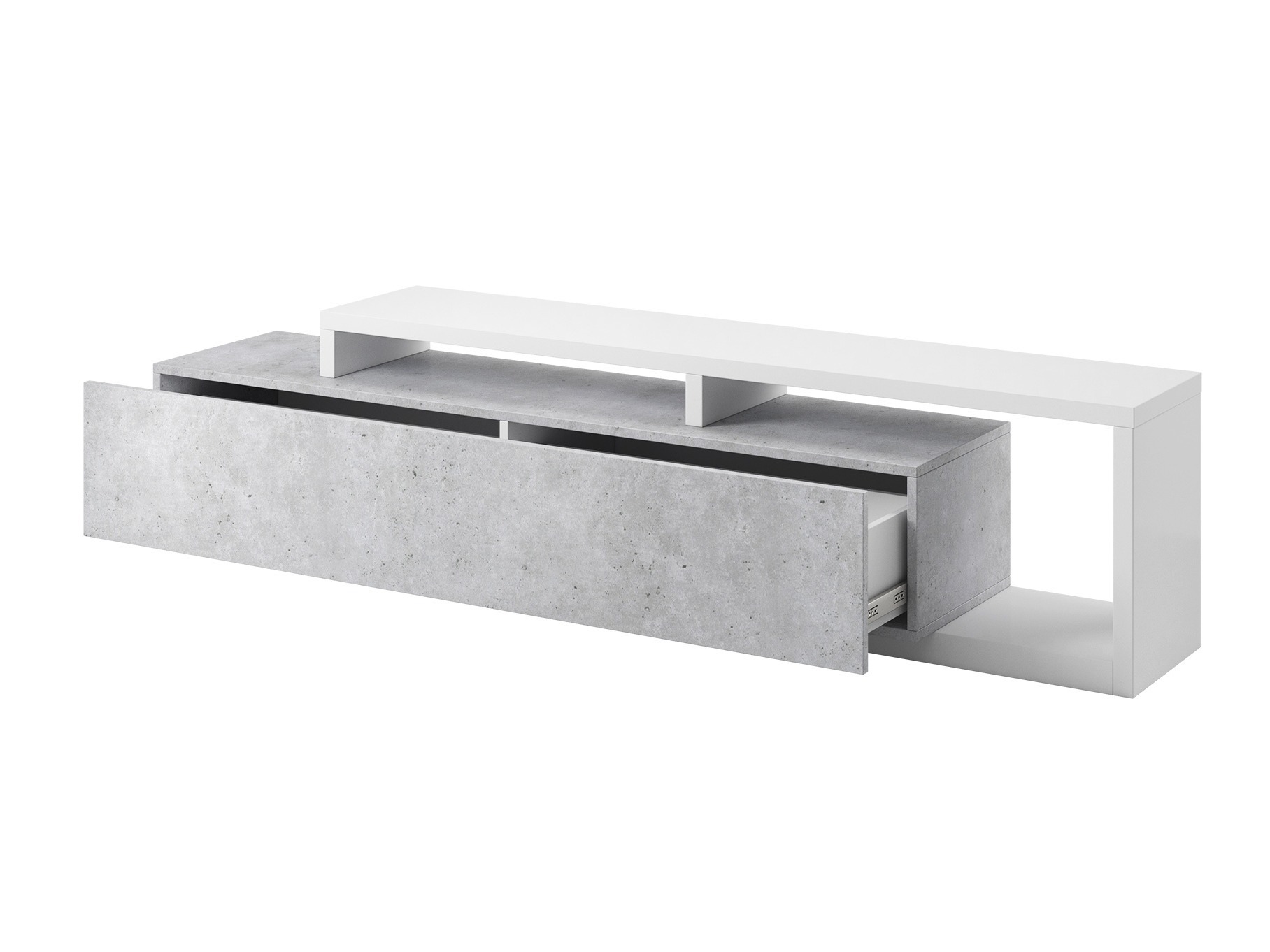 TV galds Lutiva 103 (Balts + Betons)