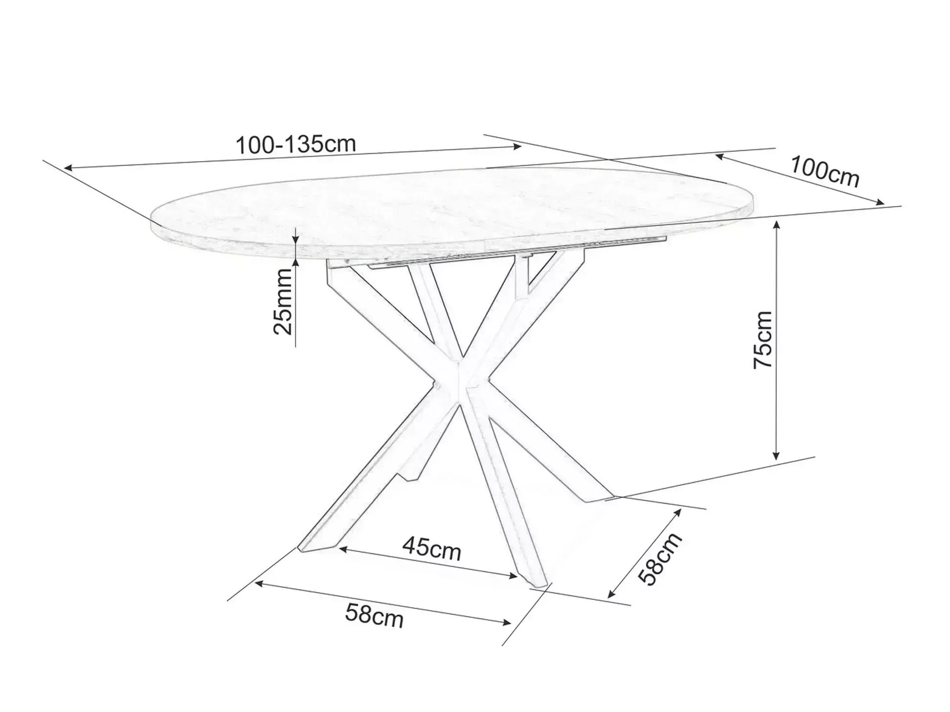Cтол Detroit 792 (Черный мрамор)