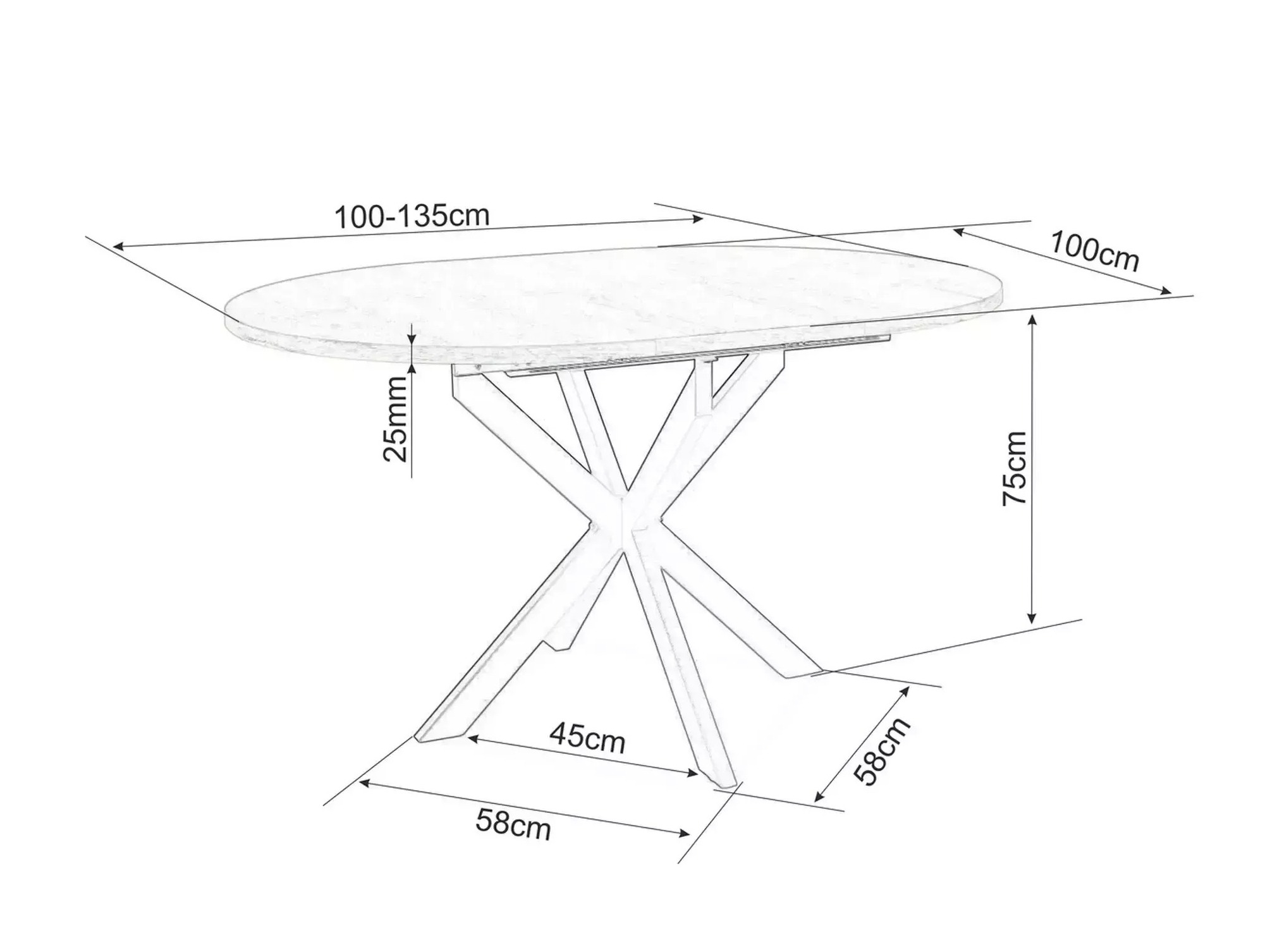 Cтол Detroit 792 (Серый мрамор)