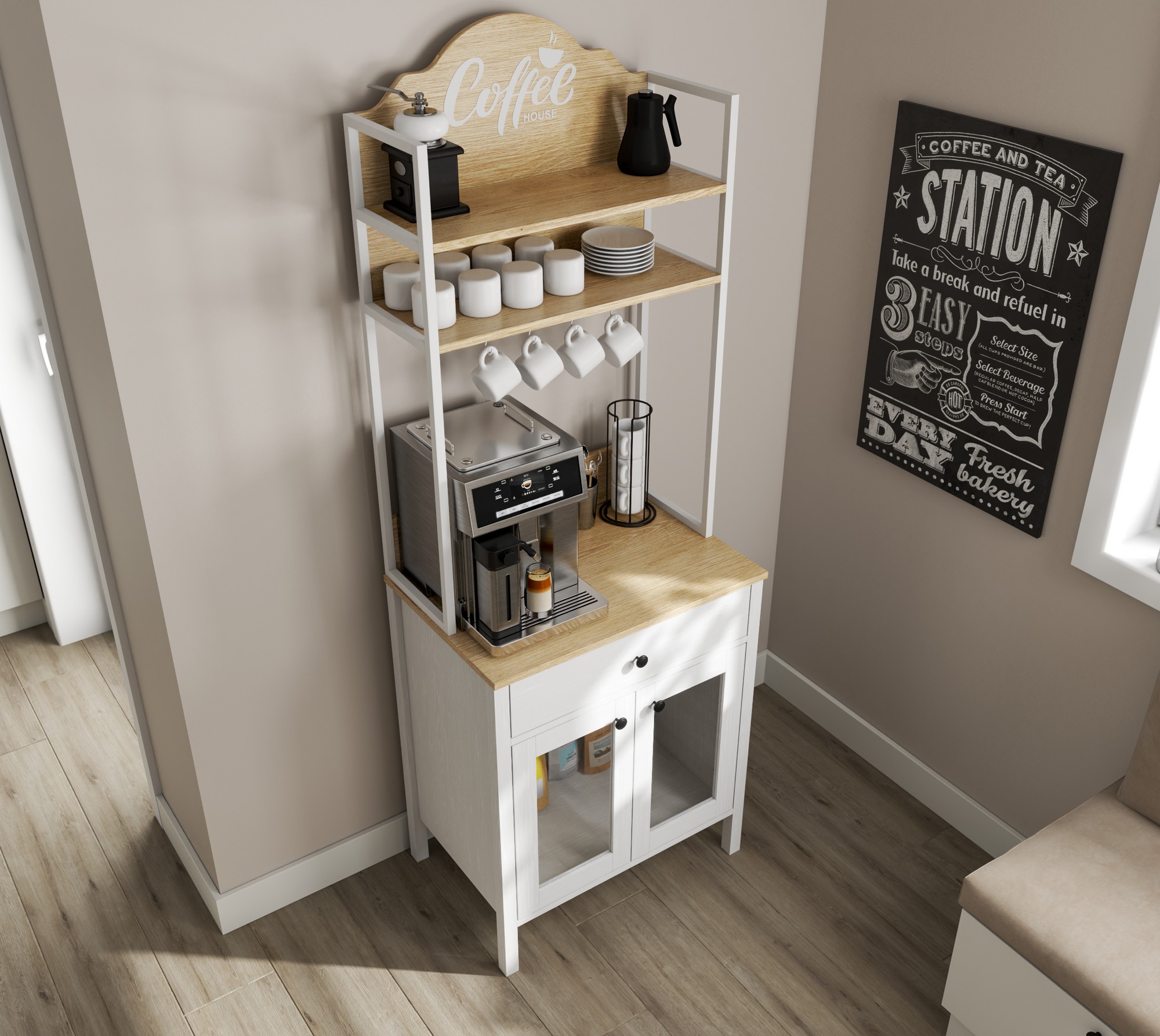 Daudzfunkcionāla mēbele Ophfela 147 (Balts)